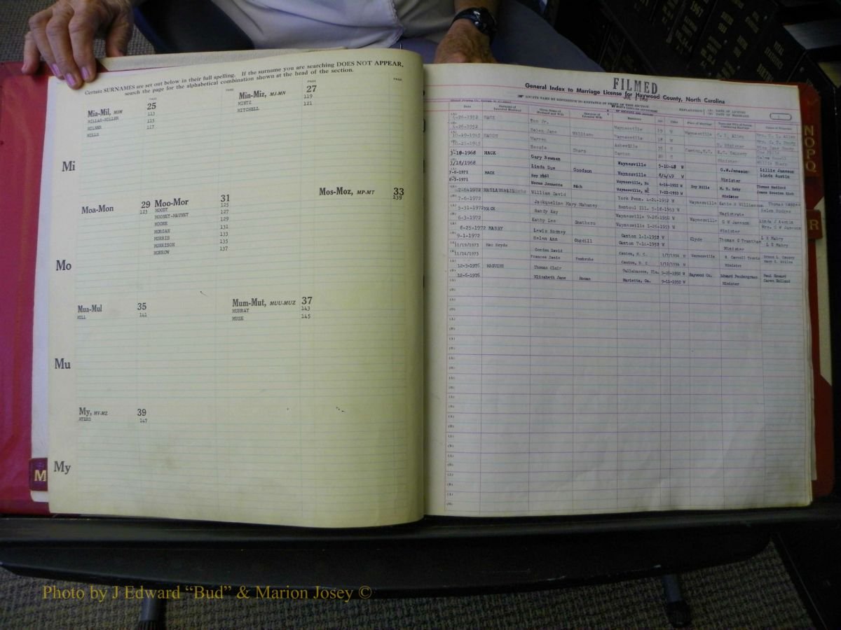 Haywood Marriage Index, F-Z, 1939- 1978 246.JPG