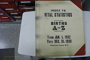 Henderson Co, NC, Births A - Z, 1982 - 1990, (001).JPG