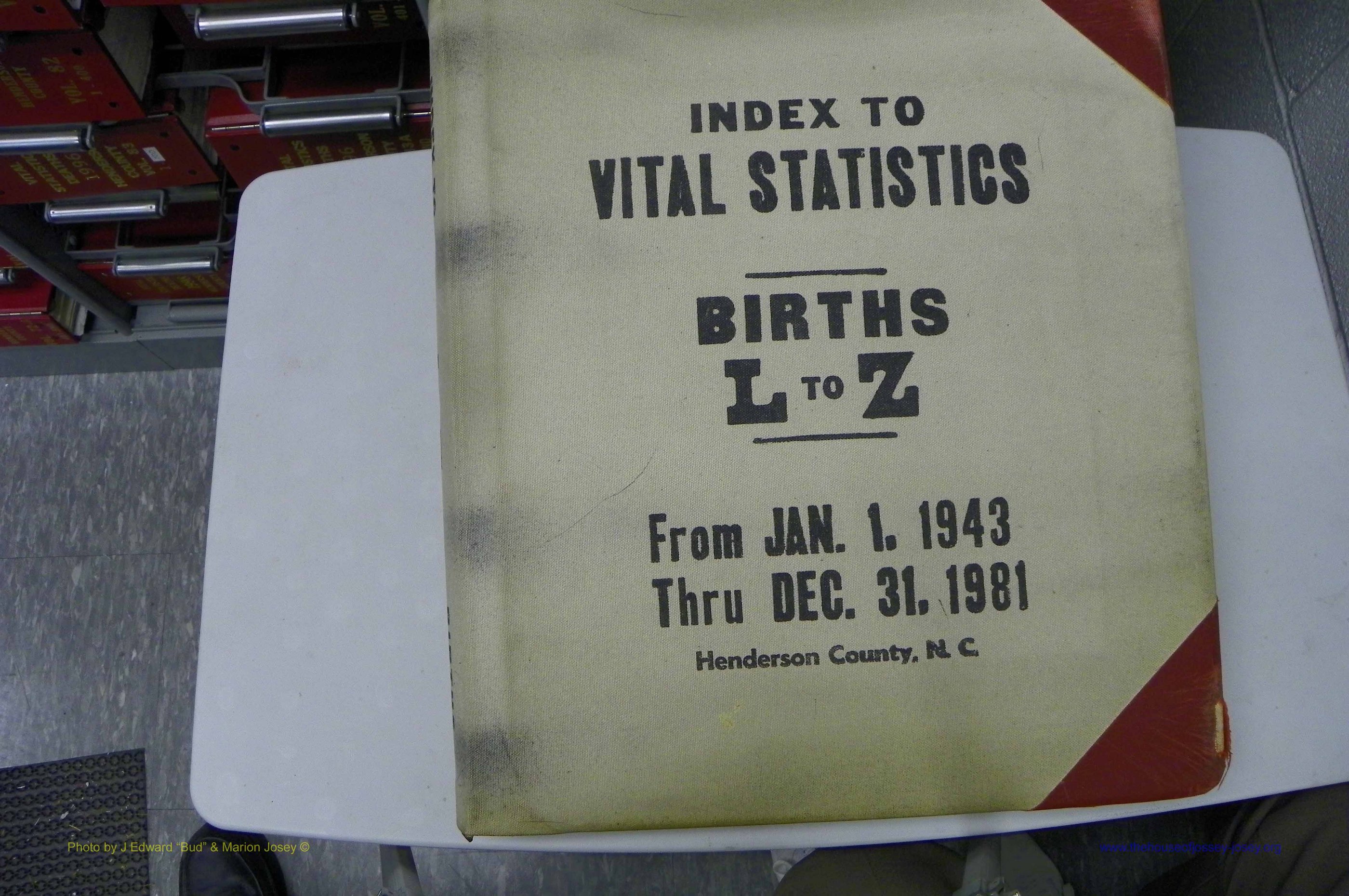 Henderson Co, NC, Births L - Z, 1943 - 1981, (001).JPG