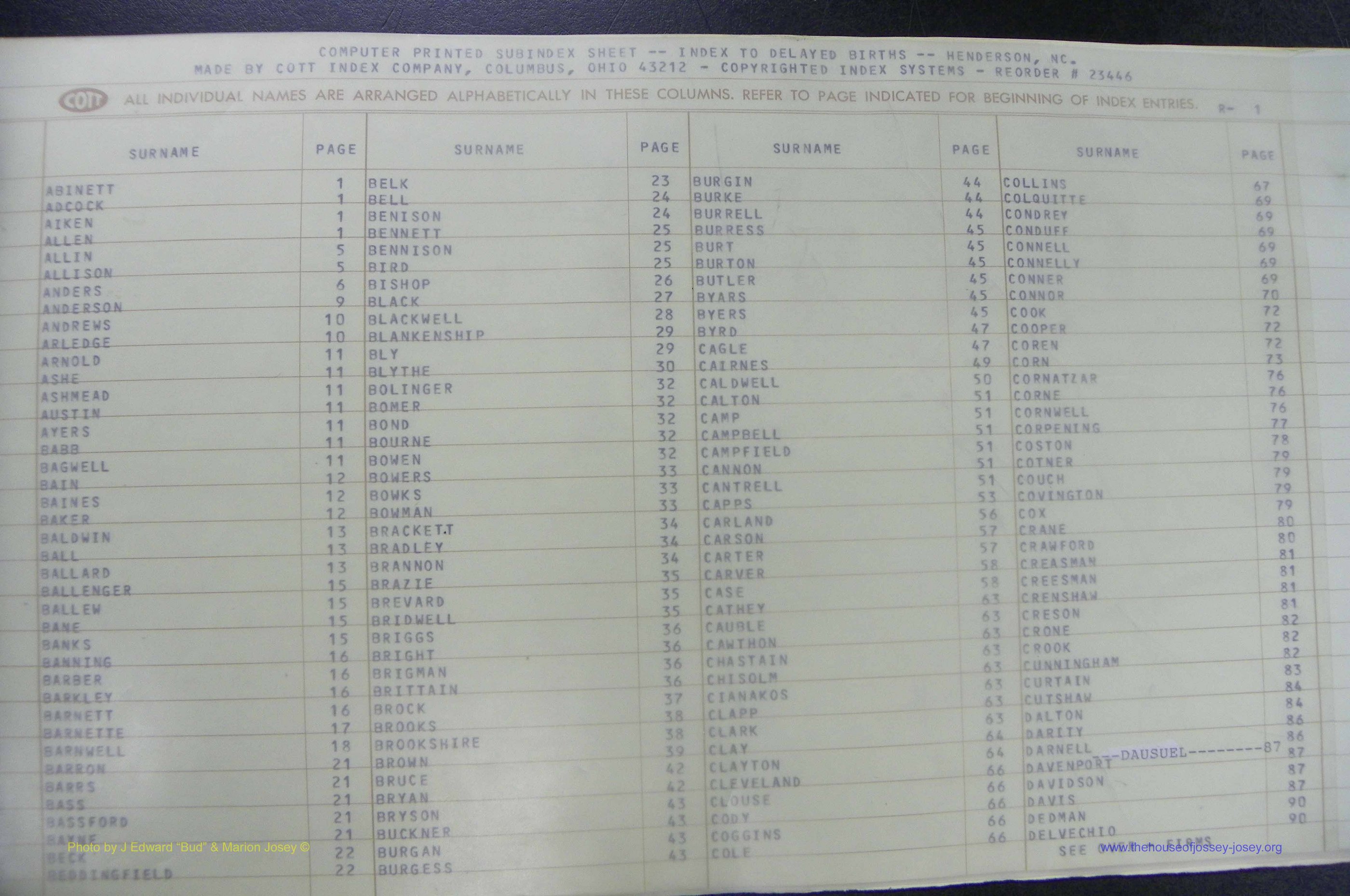 Henderson Co, NC, Births, Delayed, (002).JPG