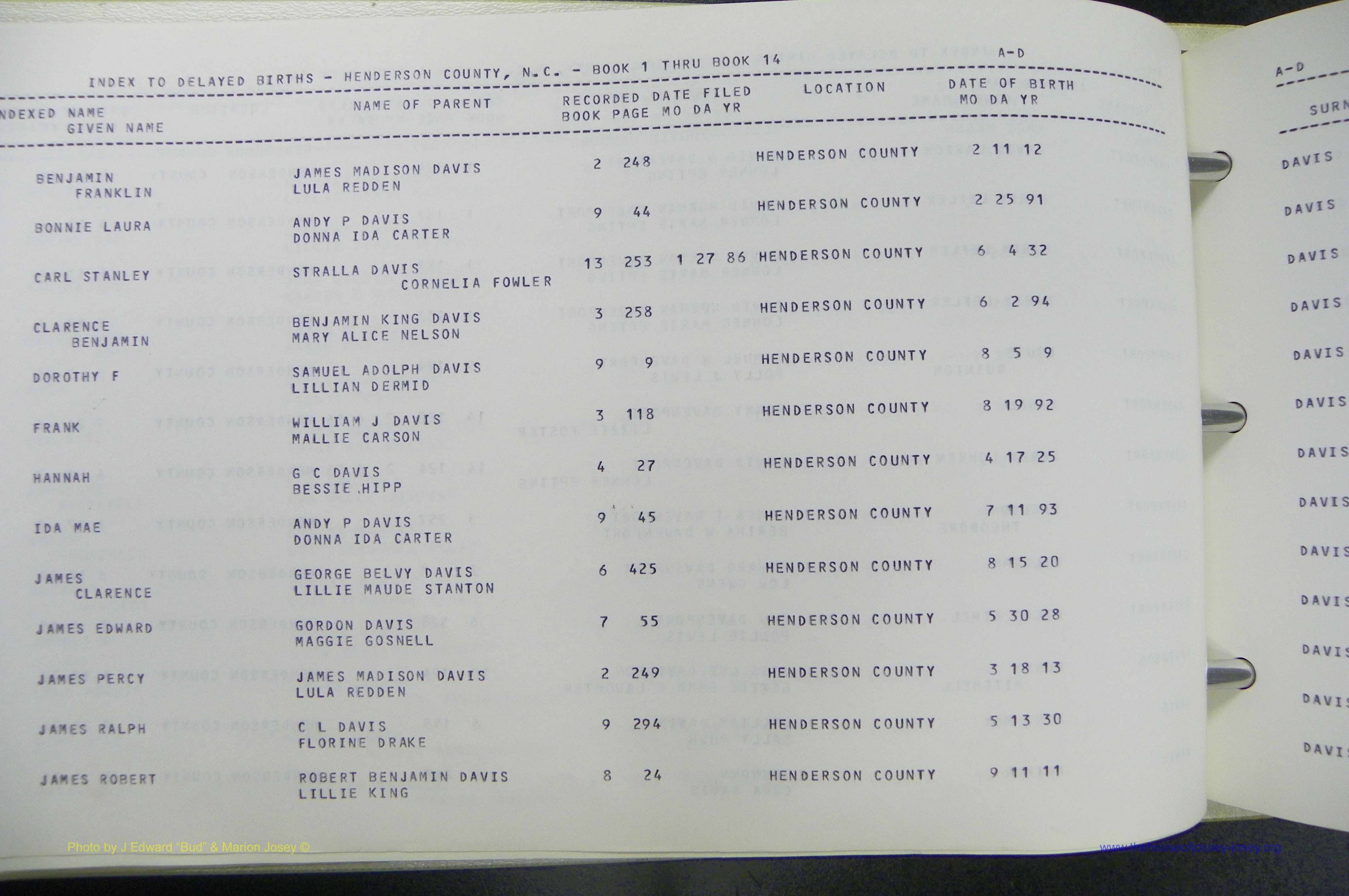 Henderson Co, NC, Births, Delayed, (091).JPG