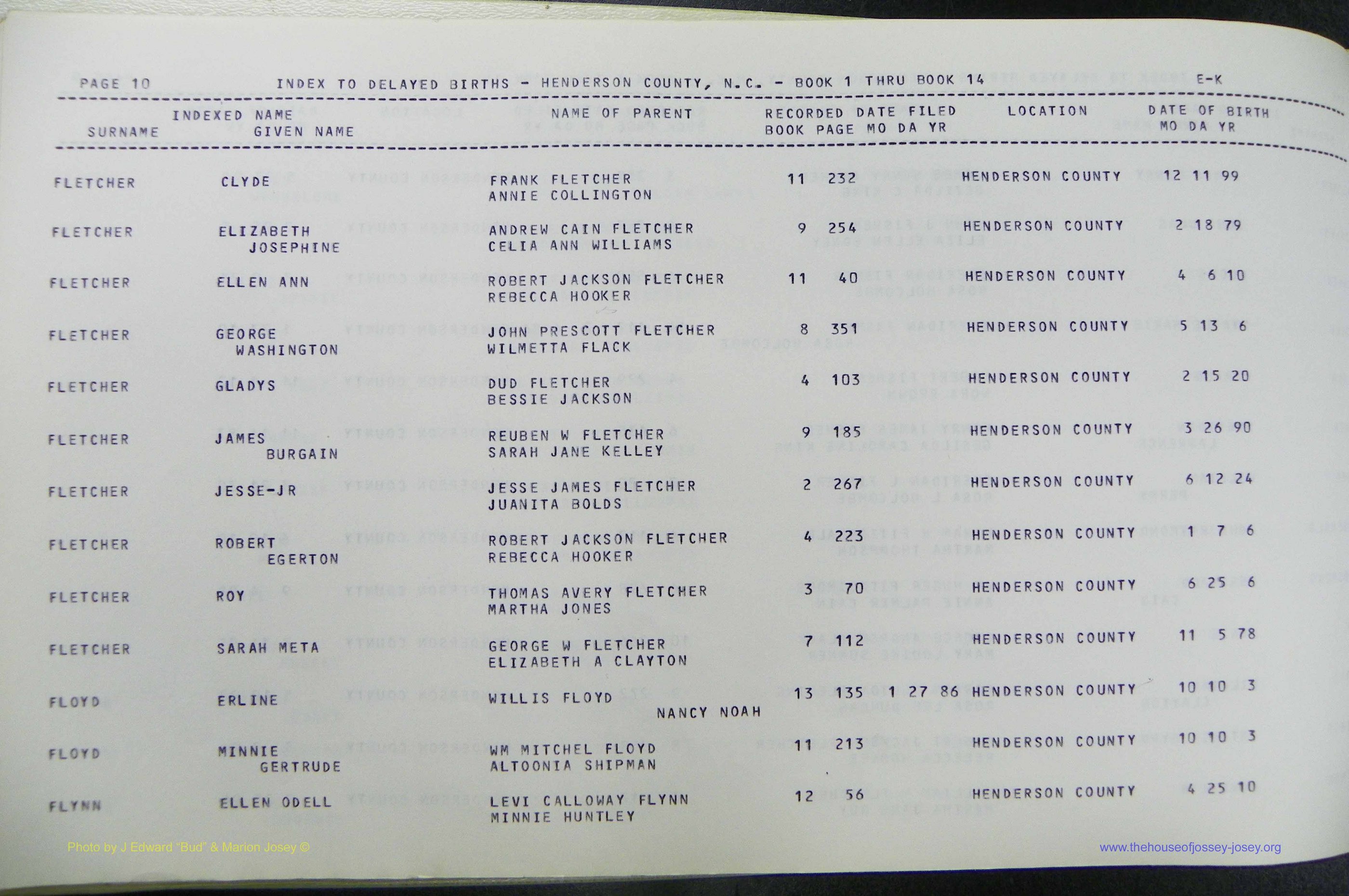 Henderson Co, NC, Births, Delayed, (117).JPG