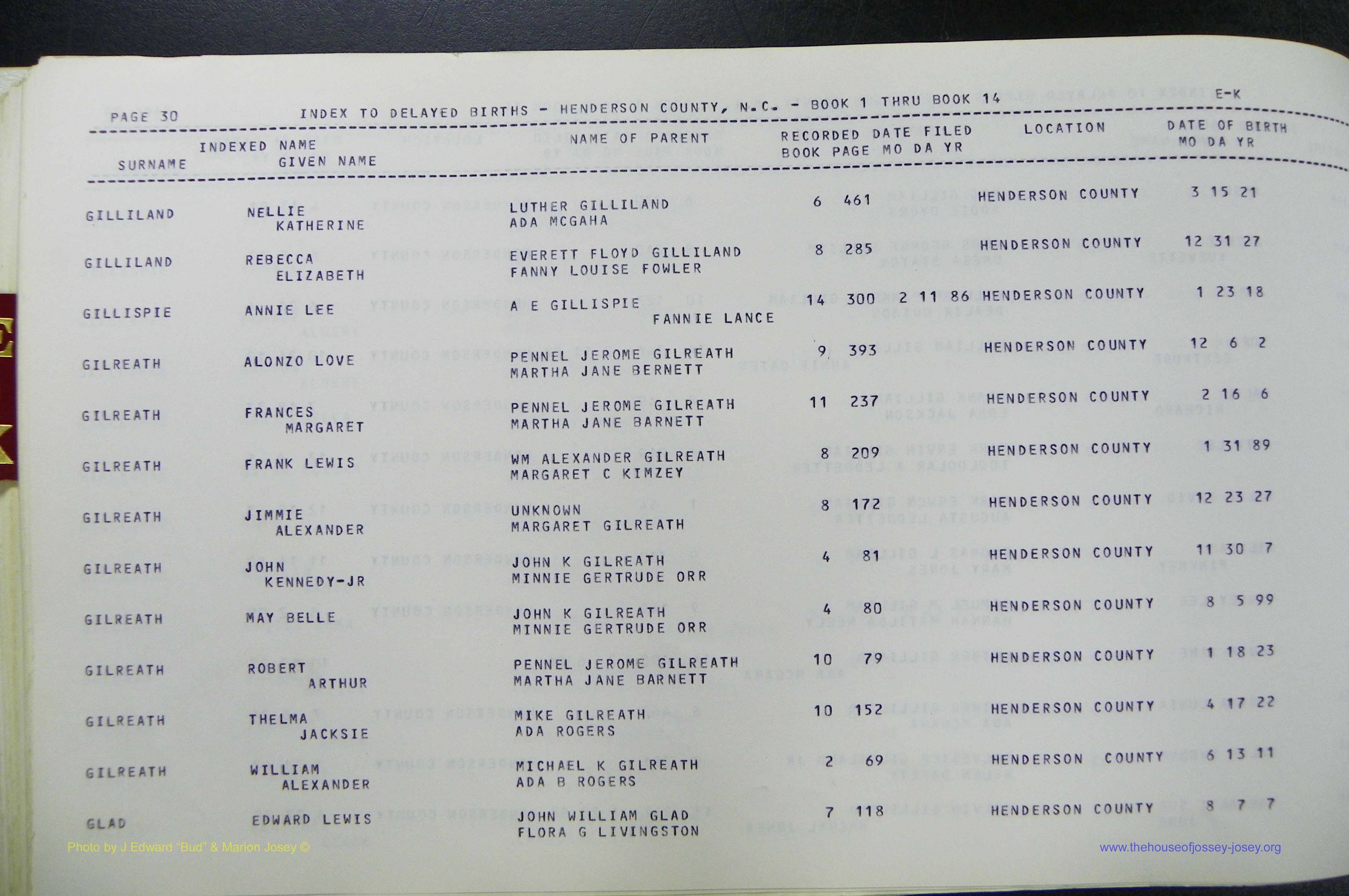 Henderson Co, NC, Births, Delayed, (137).JPG