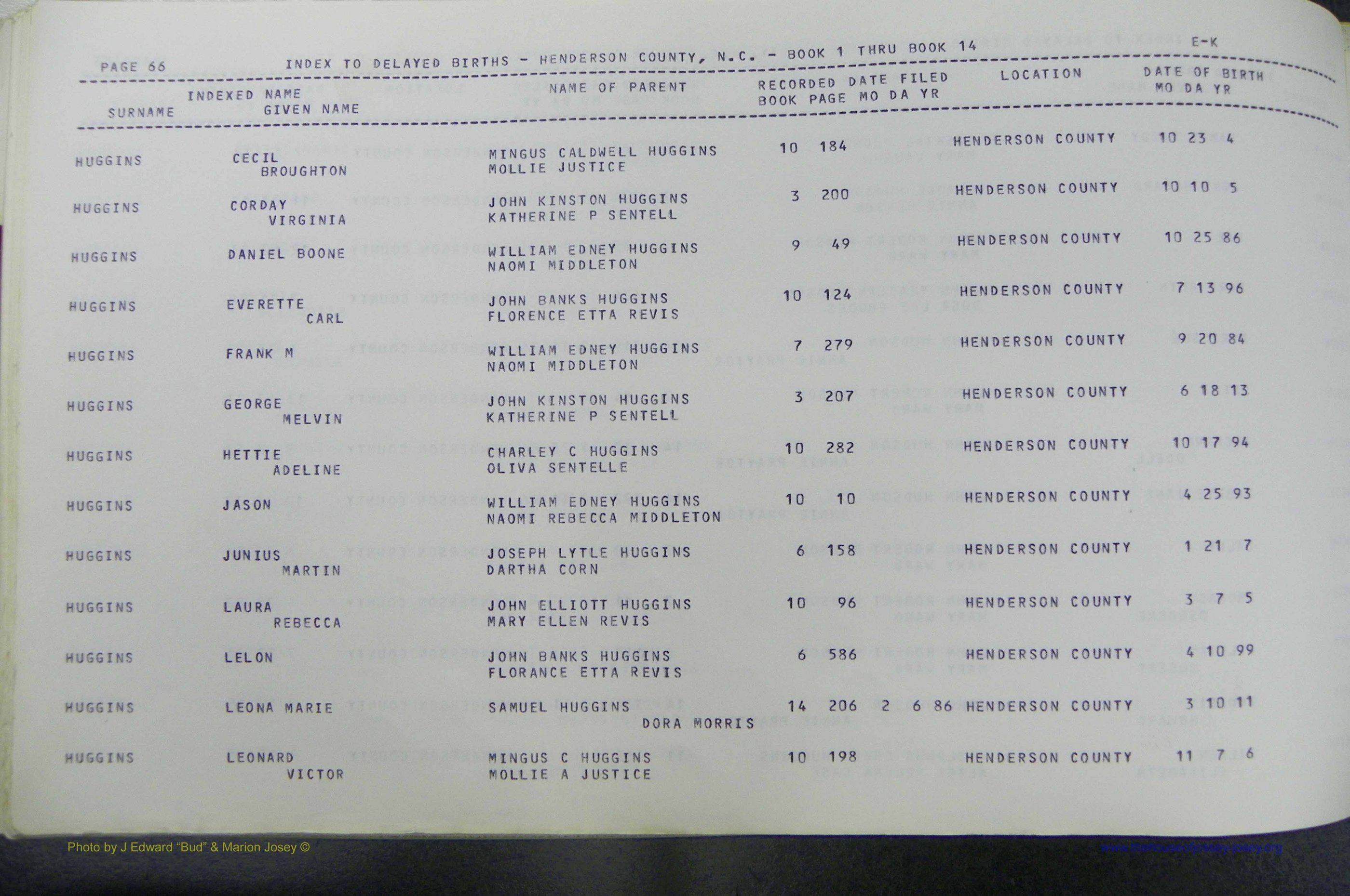 Henderson Co, NC, Births, Delayed, (173).JPG
