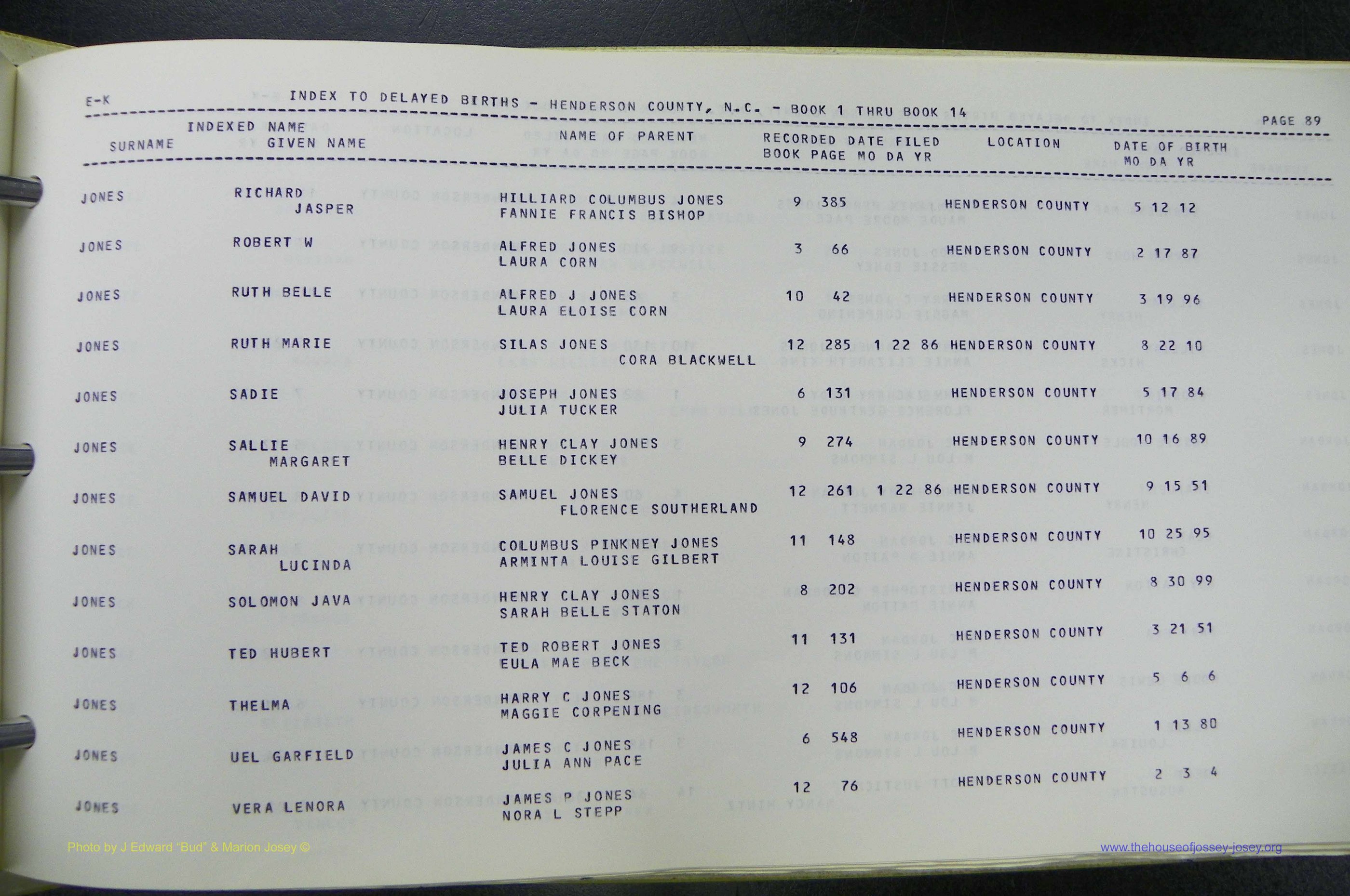 Henderson Co, NC, Births, Delayed, (196).JPG