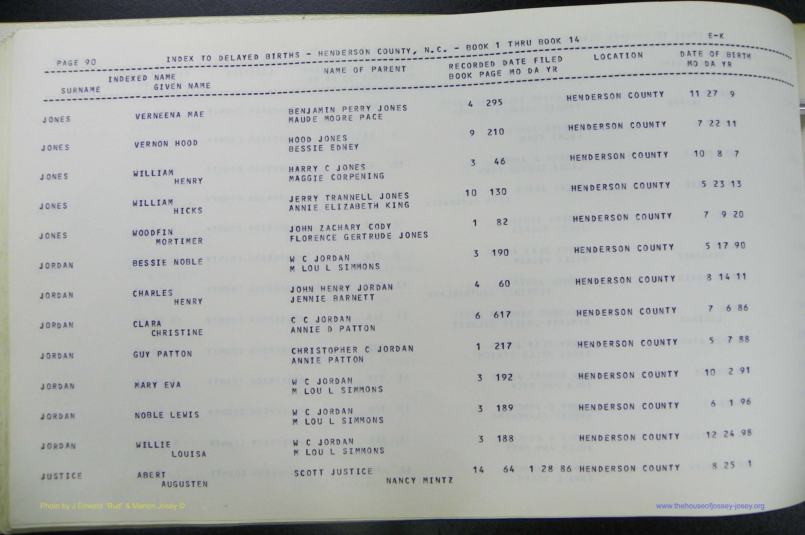 Henderson Co, NC, Births, Delayed, (197).JPG