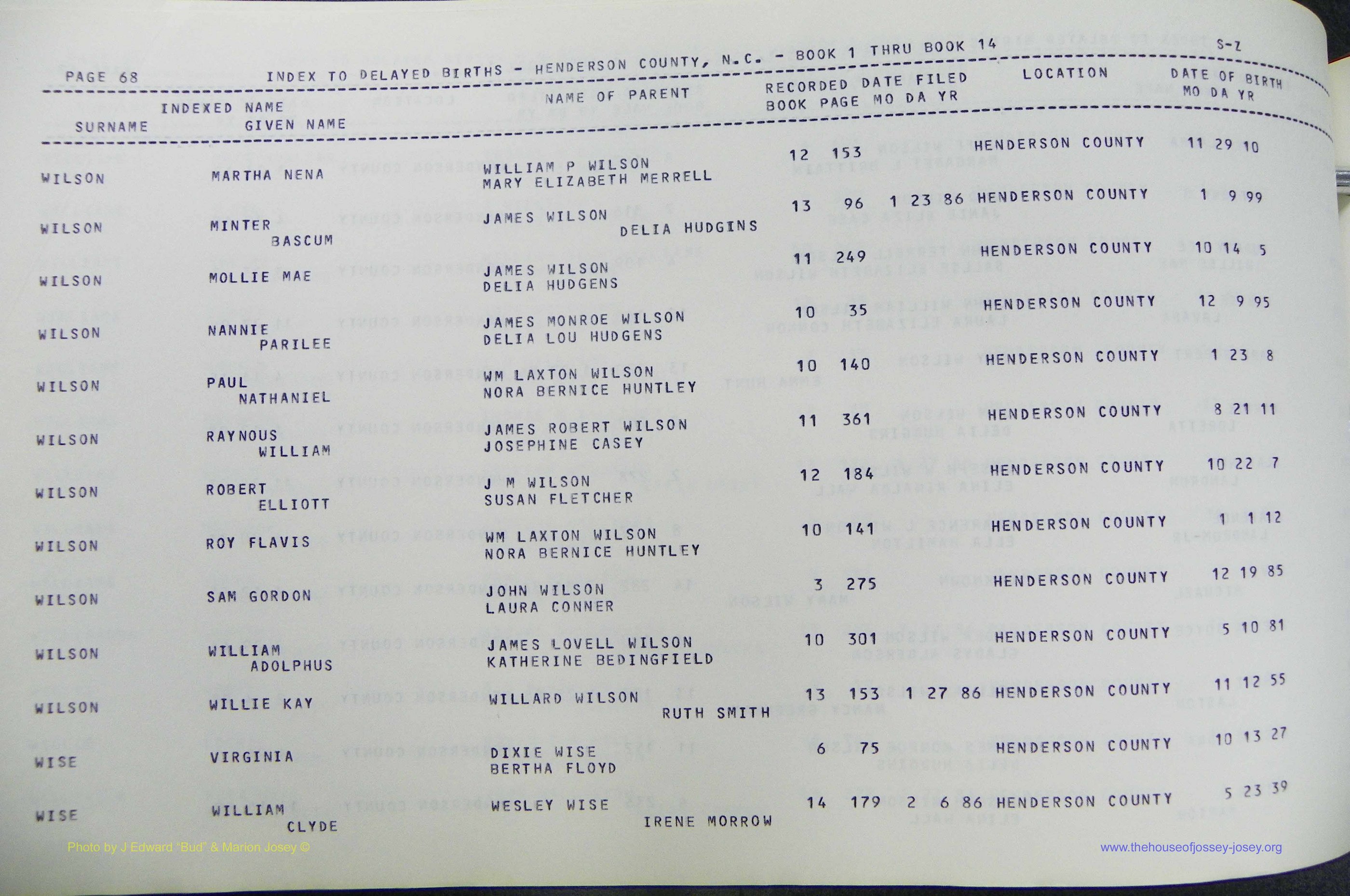 Henderson Co, NC, Births, Delayed, (398).JPG