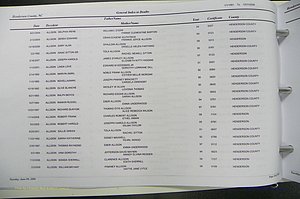 Henderson Co, NC, Death Index, 1991 -2008, (010).JPG