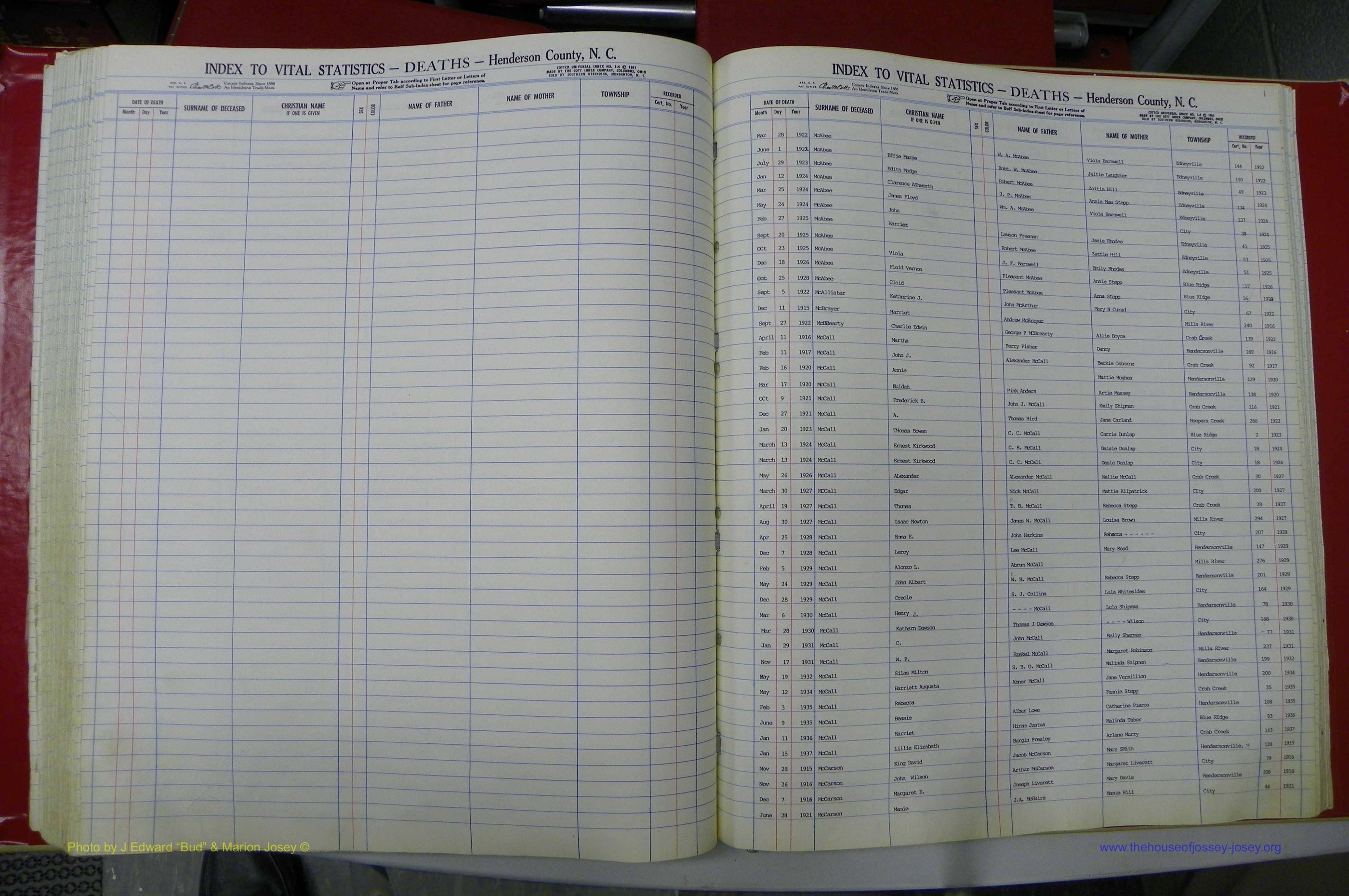 Henderson Co, NC, Deaths, A - Z, 1914 - 1956, (091).JPG