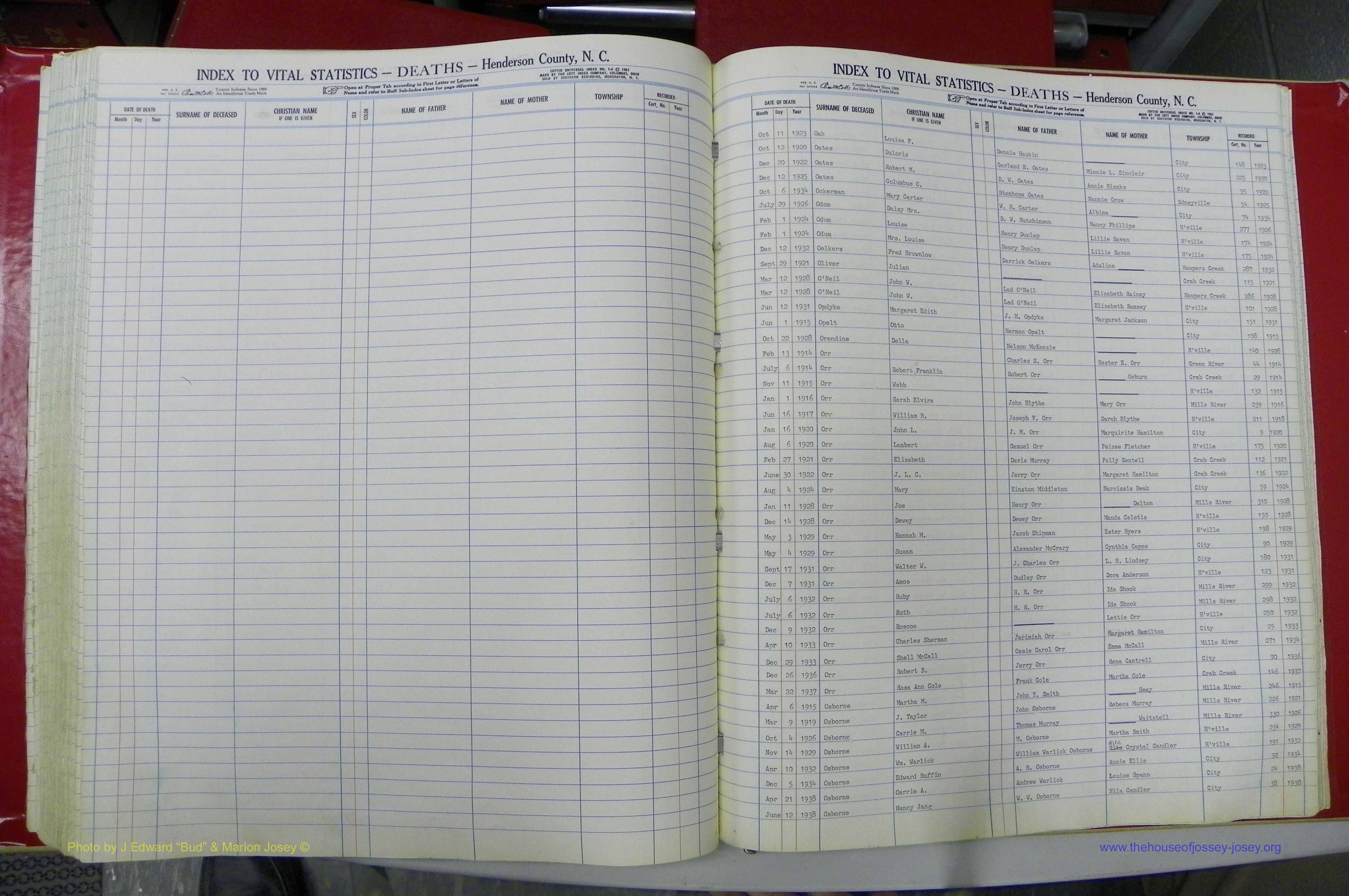 Henderson Co, NC, Deaths, A - Z, 1914 - 1956, (099).JPG