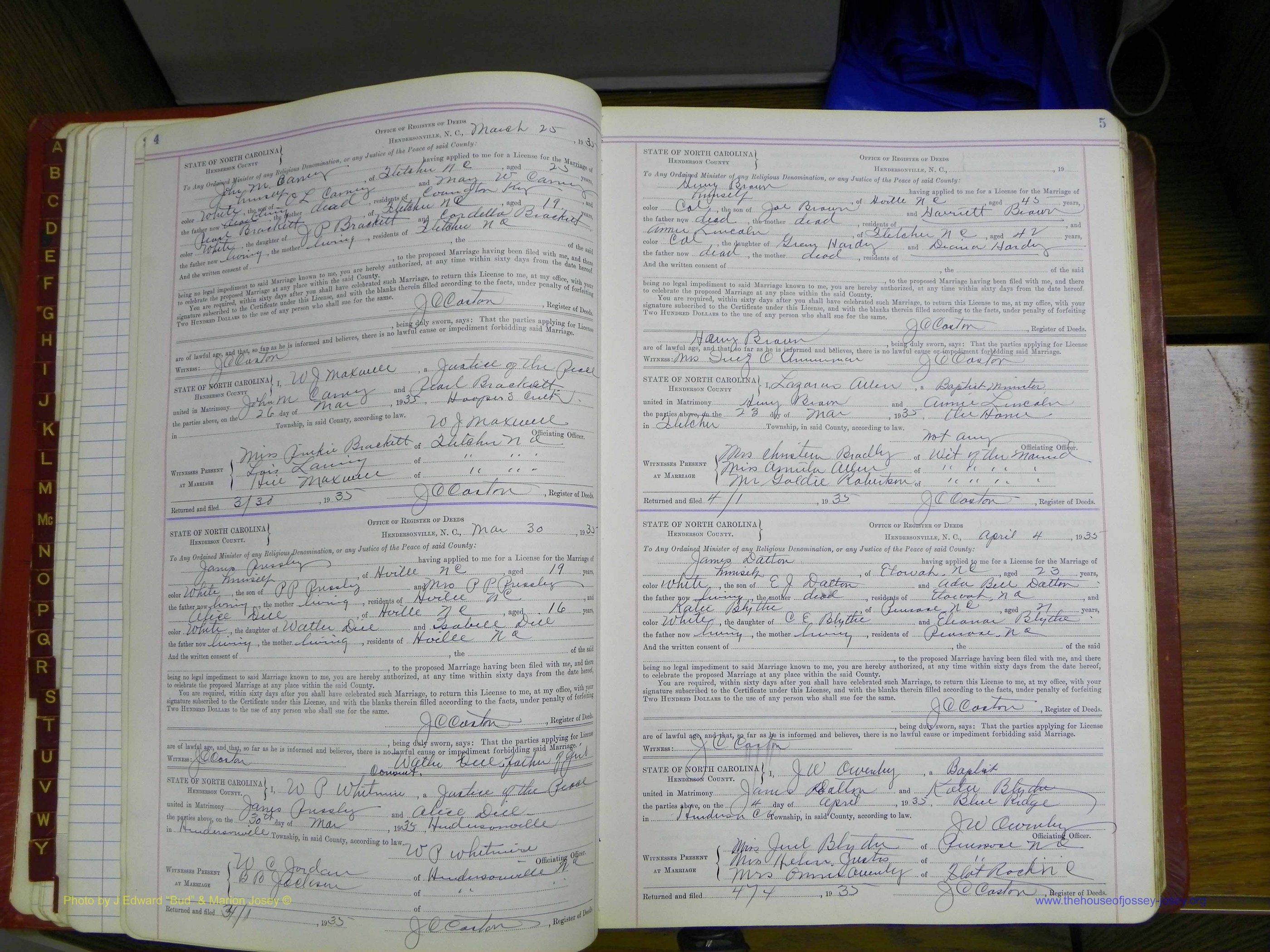 Henderson Co, NC, Marriages, Book 5, (031).JPG