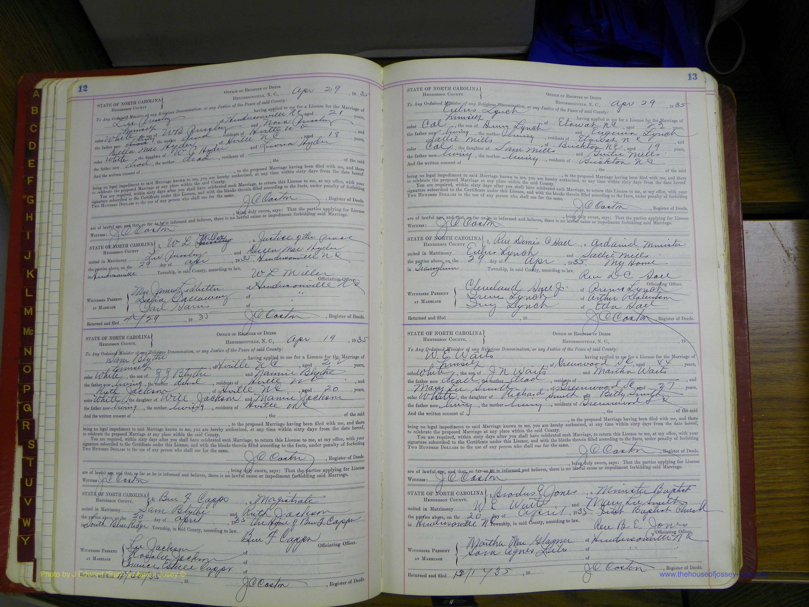Henderson Co, NC, Marriages, Book 5, (035).JPG