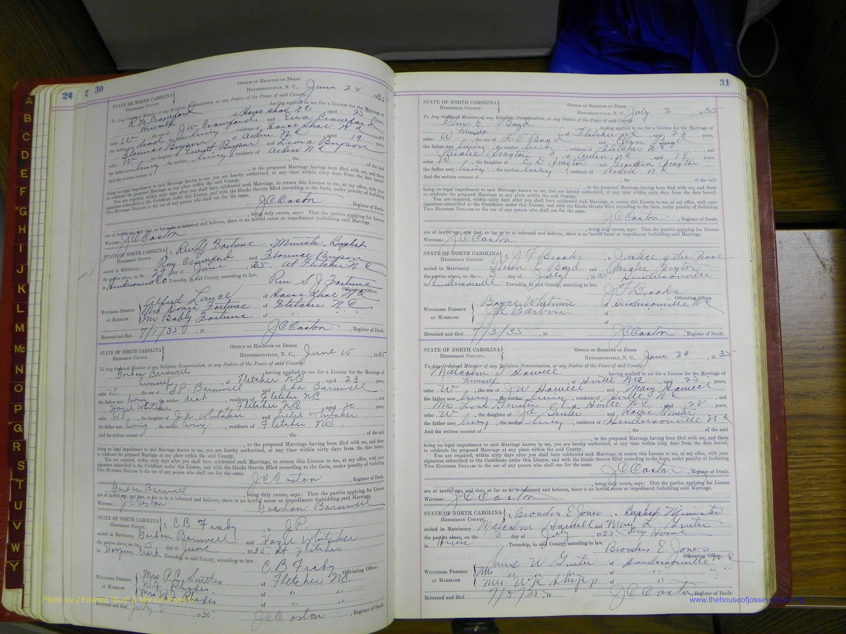Henderson Co, NC, Marriages, Book 5, (044).JPG