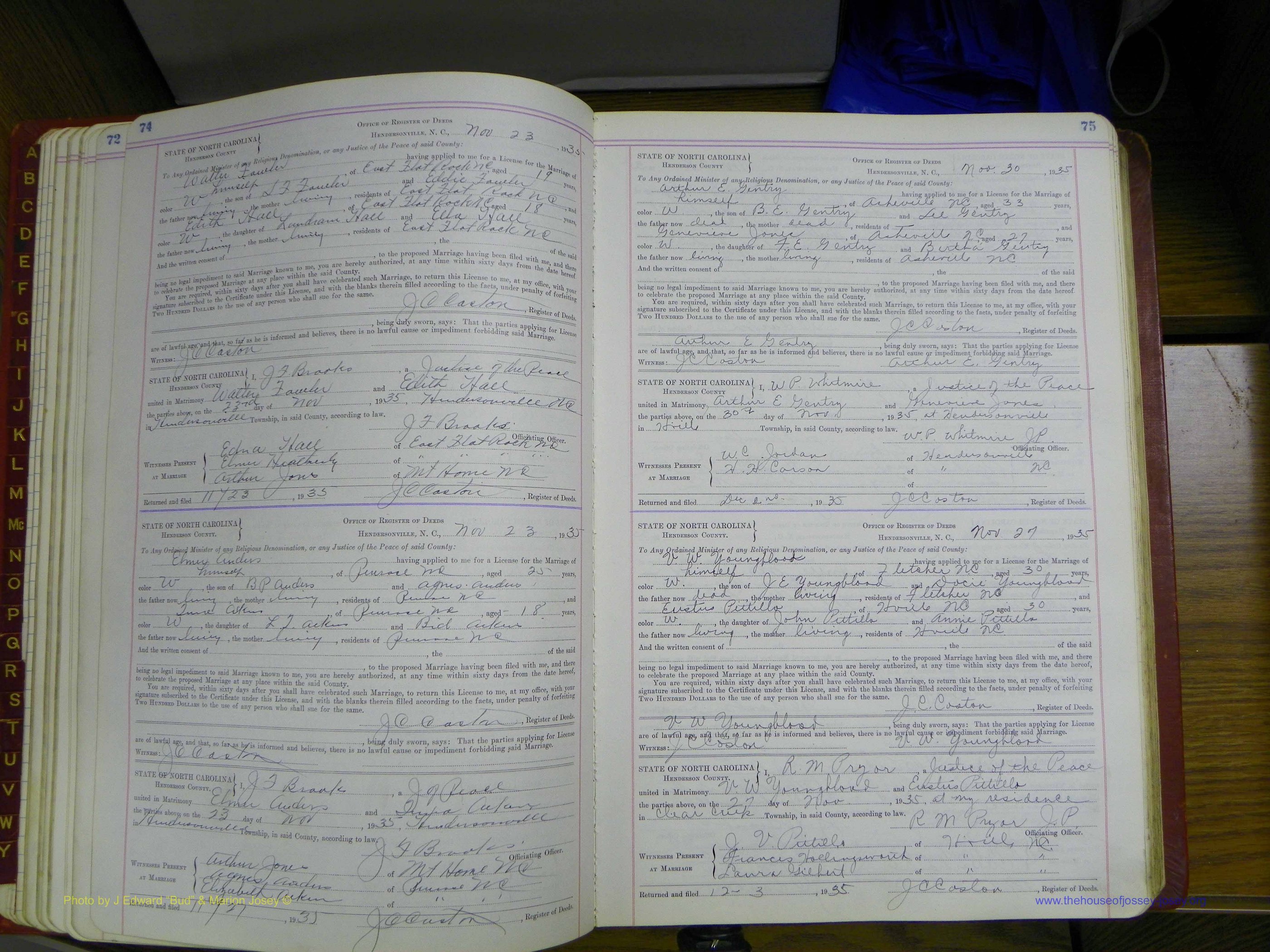 Henderson Co, NC, Marriages, Book 5, (067).JPG