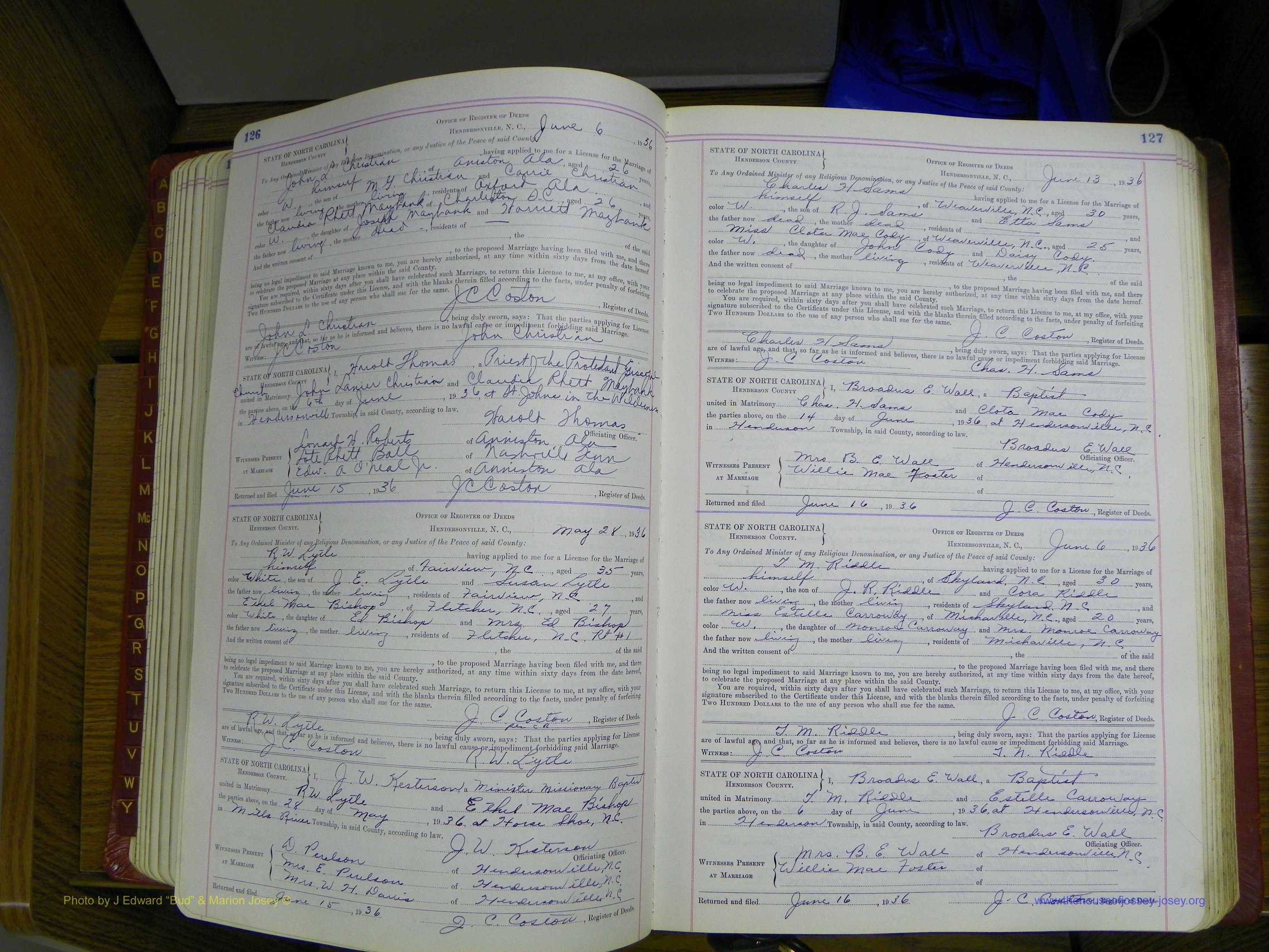 Henderson Co, NC, Marriages, Book 5, (093).JPG