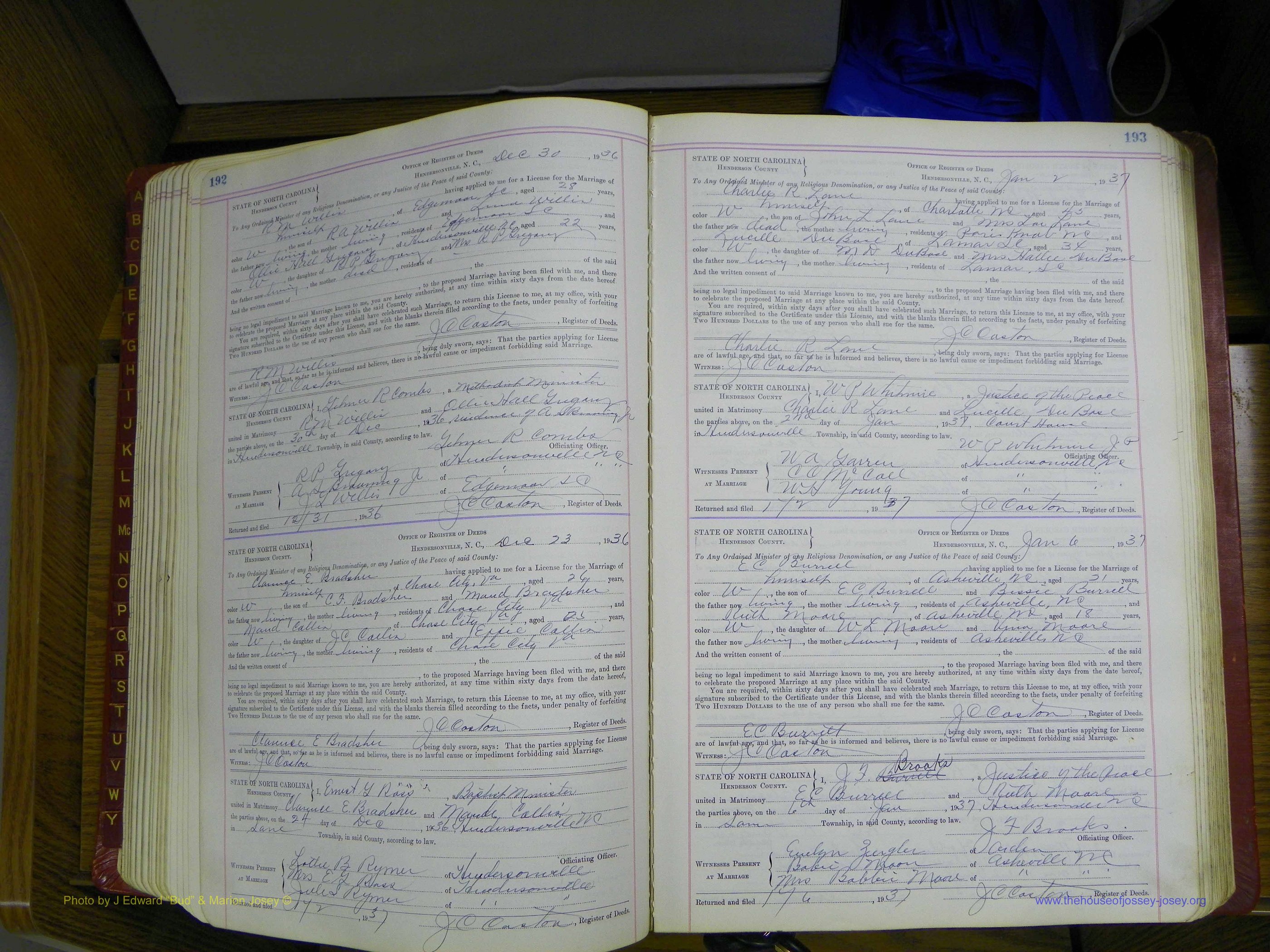 Henderson Co, NC, Marriages, Book 5, (126).JPG