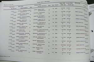 Henderson Co, NC Marriages, Male & Female, 2006 - 2008, (011).JPG