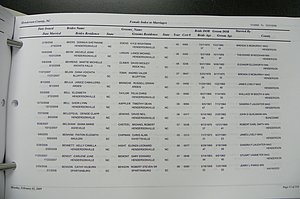 Henderson Co, NC Marriages, Male & Female, 2006 - 2008, (014).JPG