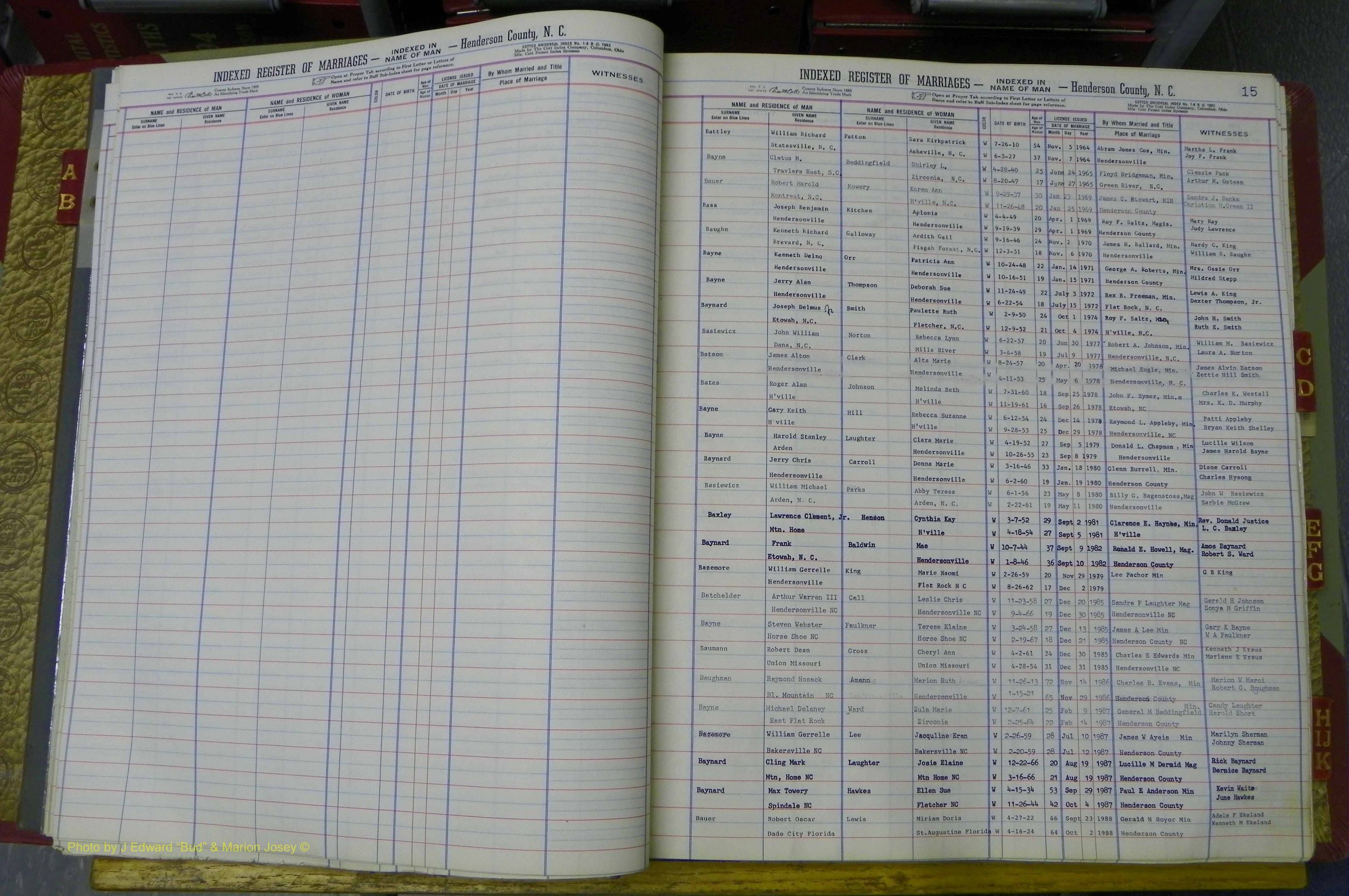 Henderson Co, NC, Marriages Male, A - K, 1964 - 1991, (018).JPG