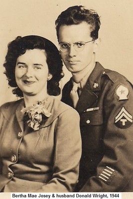 A, Bertha Mae Josey & husband Donald Wright, 1944.jpg