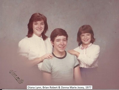 Bi c, Diana Lynn, Brian Robert & Donna Marie Josey, 1977.jpg