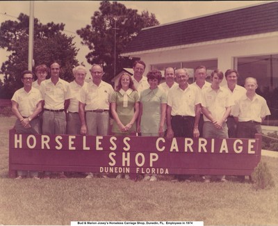 C, Bud & Marion Josey's Horseless Carriage Shop, Employees 1974.jpg