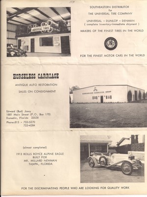 C, Horseless Carriage Shop Flyer for 1971, front.jpg