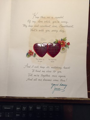 Card from Jesse E Josey to wife, 9 May 1946 when working on 79 floor of Impire State Building 3.JPG