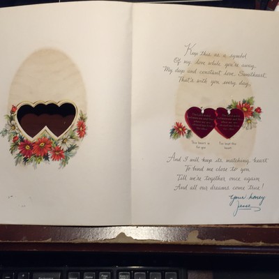 Card from Jesse E Josey to wife, 9 May 1946 when working on 79 floor of Impire State Building 4.JPG
