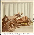 A, Bud Josey with aunt Leanore Burgess in 1914 Cadallic.jpg
