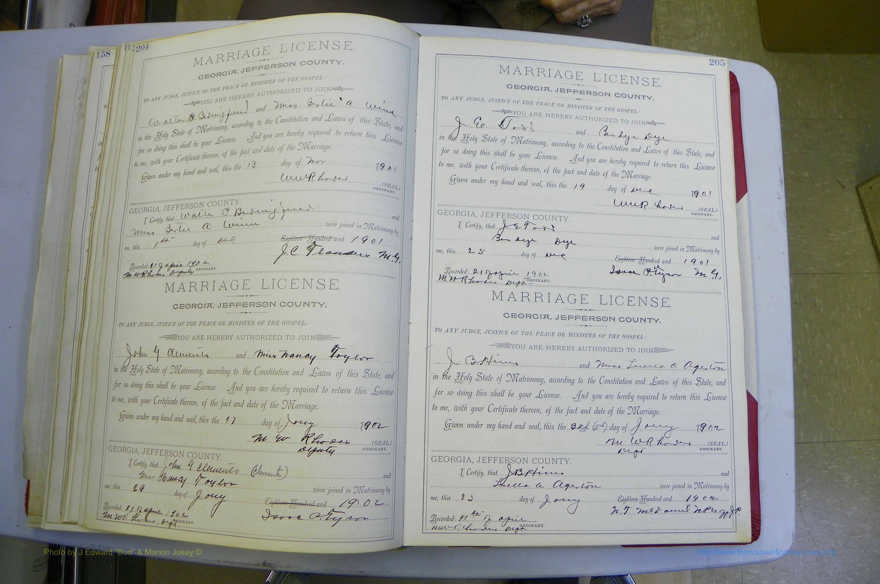 Jefferson Co, GA, Marriages Book A, 1893 - 1907, White (131).JPG