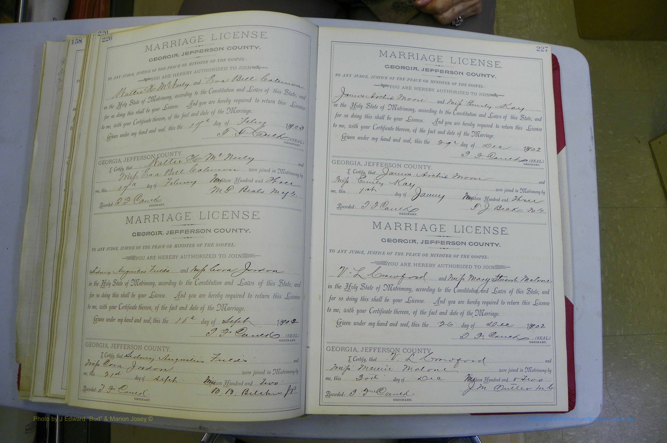 Jefferson Co, GA, Marriages Book A, 1893 - 1907, White (142).JPG