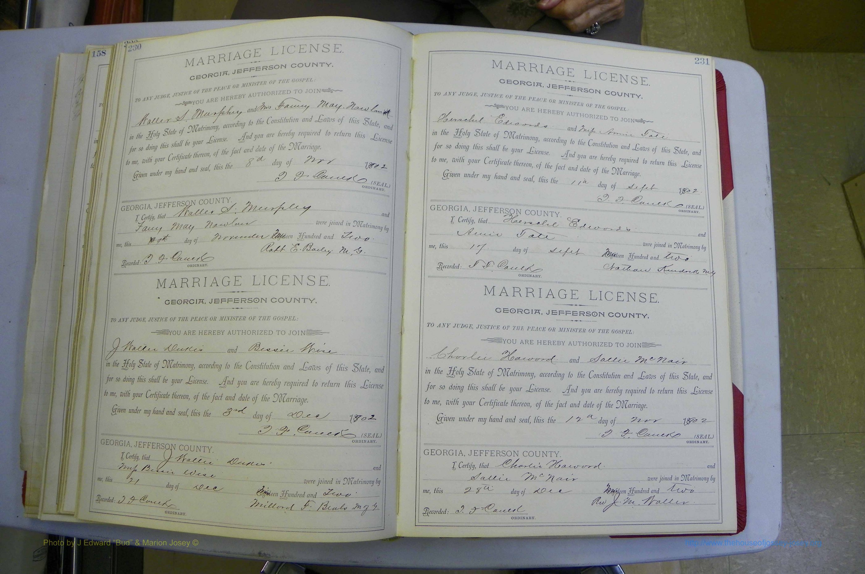 Jefferson Co, GA, Marriages Book A, 1893 - 1907, White (144).JPG