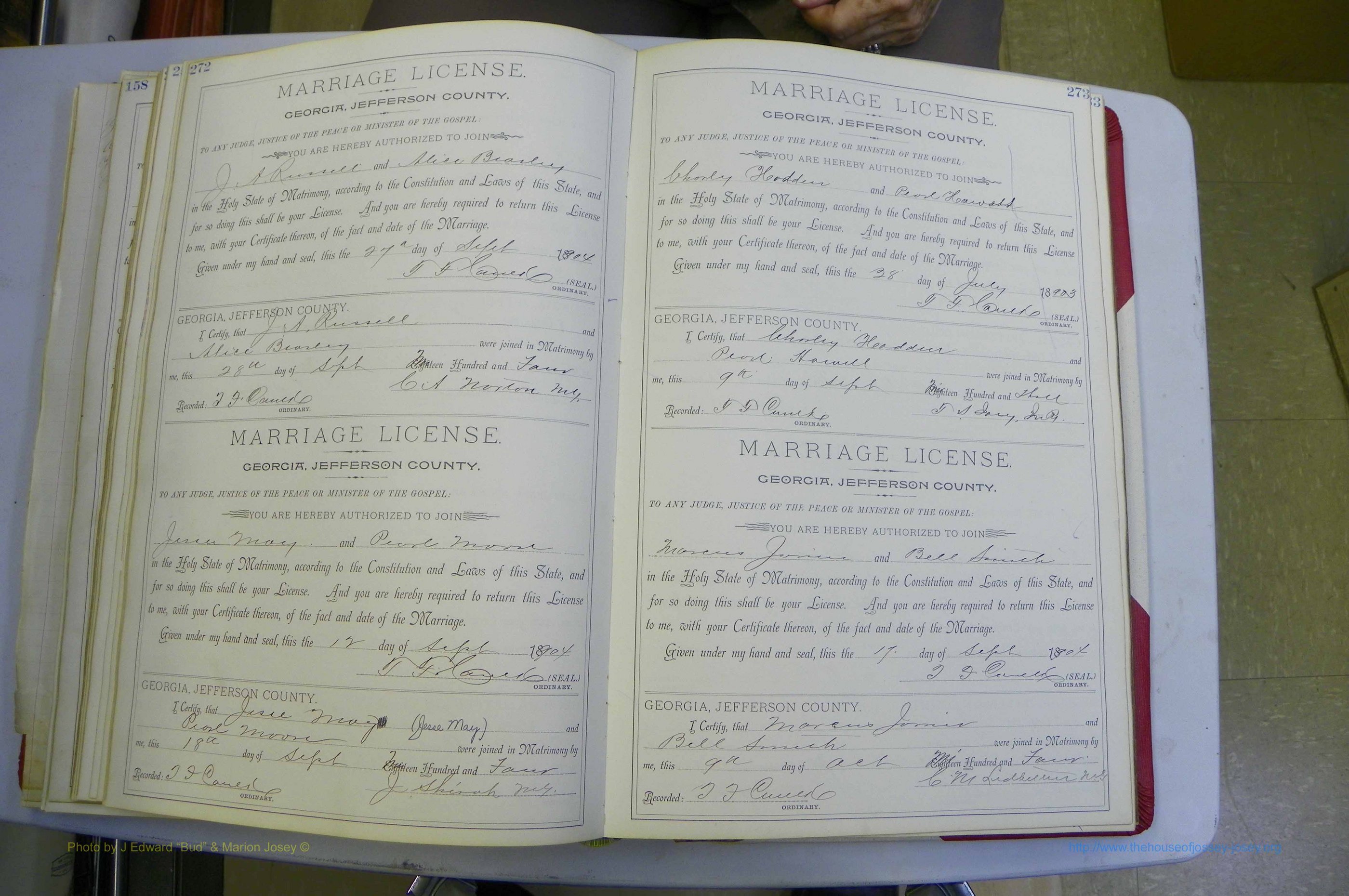Jefferson Co, GA, Marriages Book A, 1893 - 1907, White (165).JPG