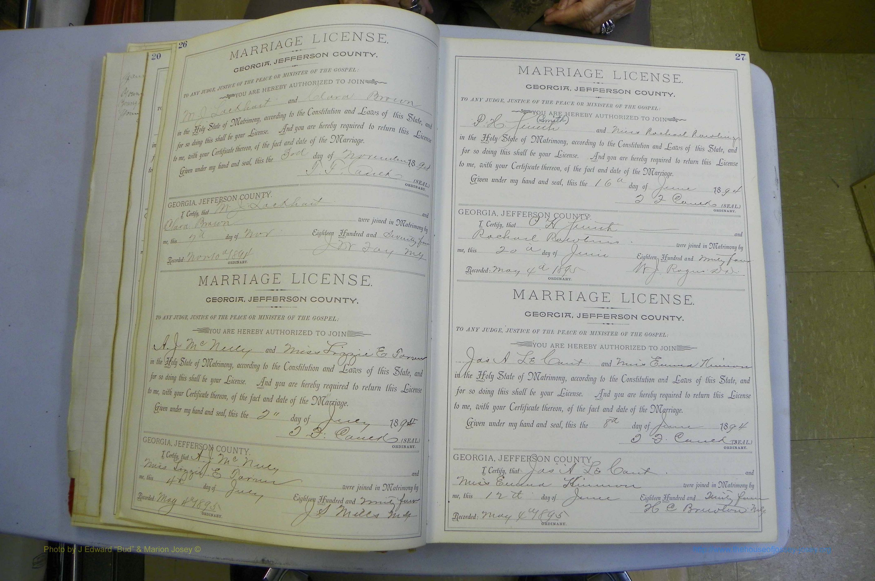 Jefferson Co, GA, Marriages Book A, 1893 - 1907, White (42).JPG