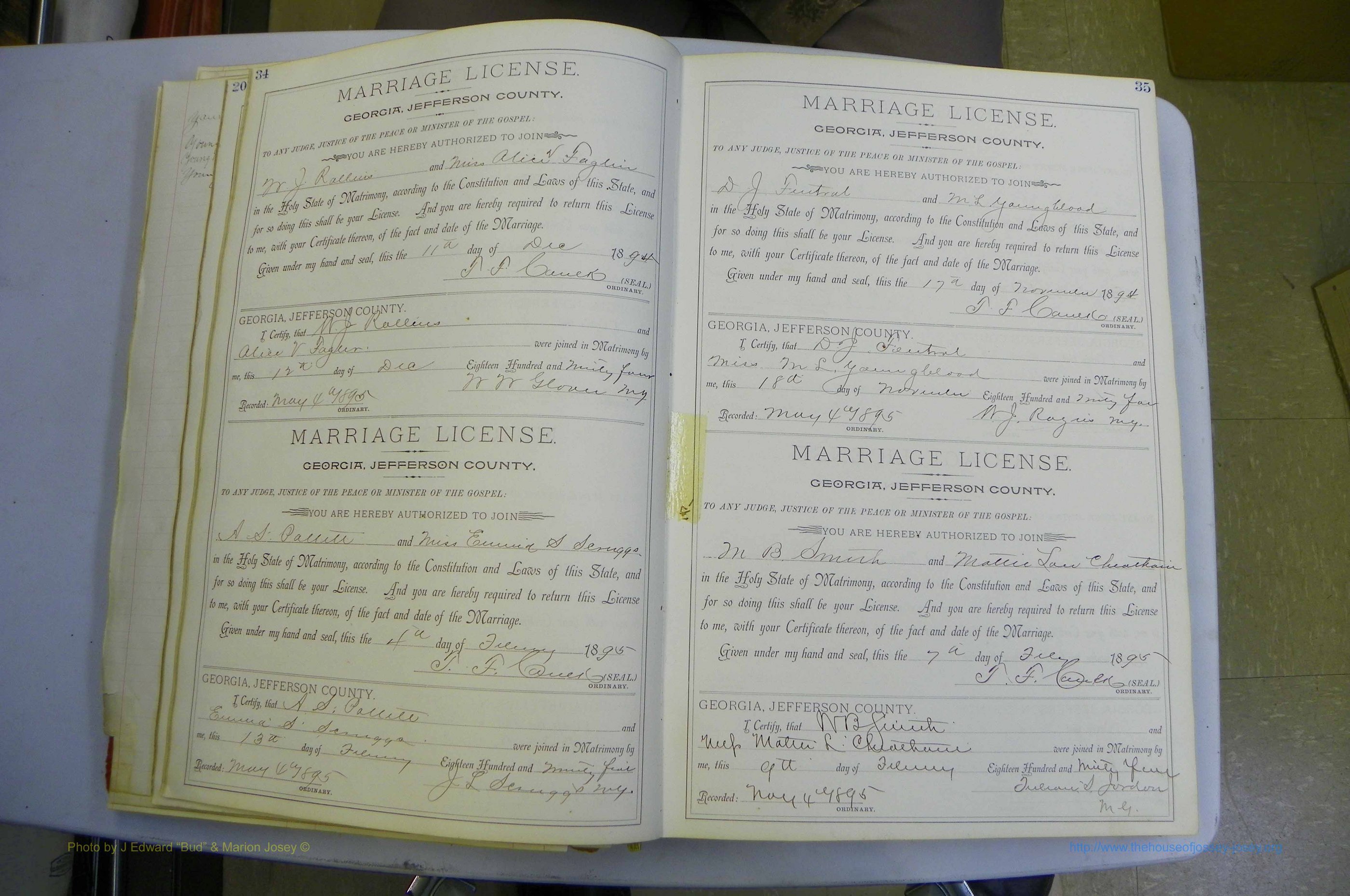 Jefferson Co, GA, Marriages Book A, 1893 - 1907, White (46).JPG