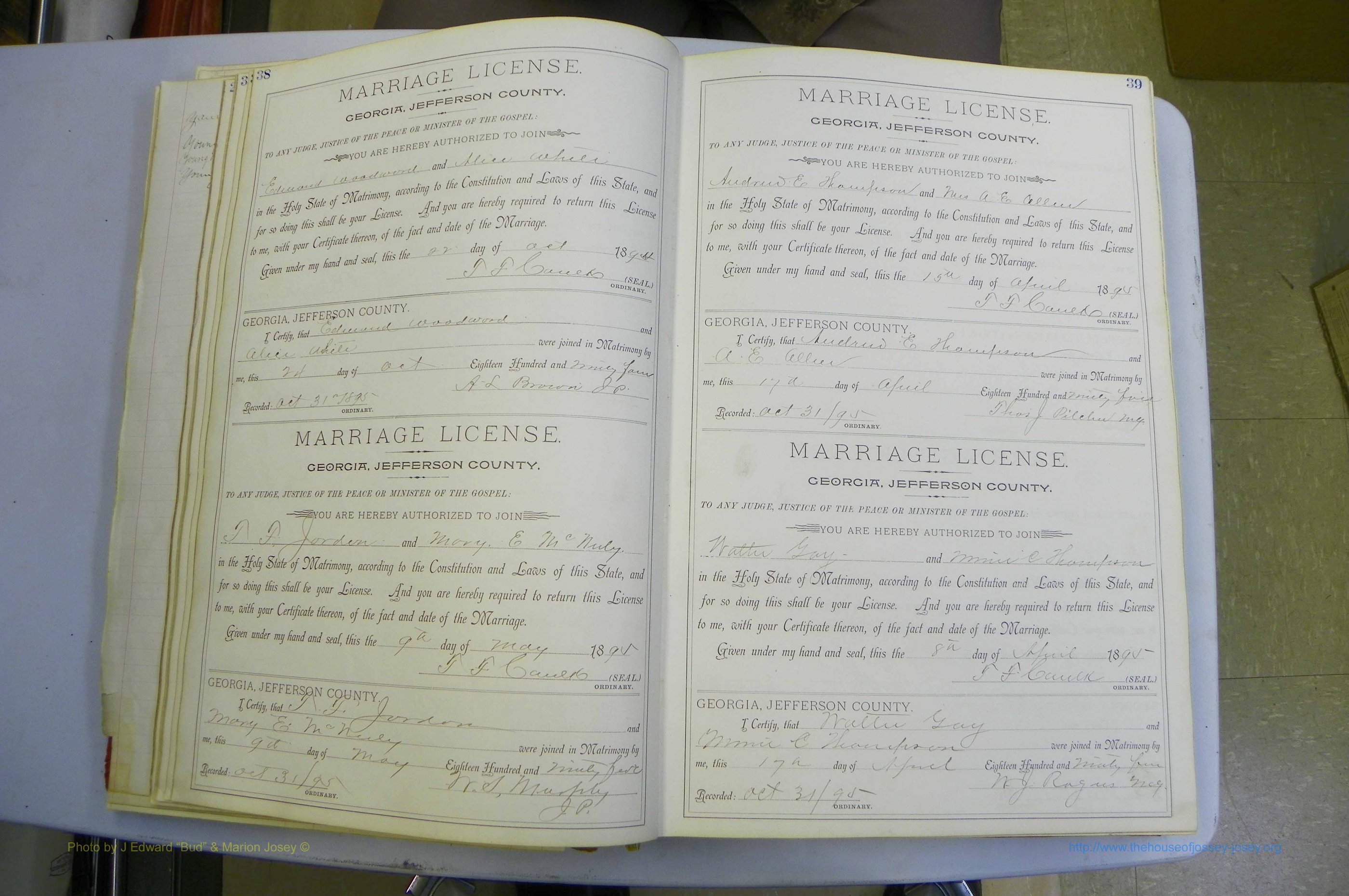 Jefferson Co, GA, Marriages Book A, 1893 - 1907, White (48).JPG