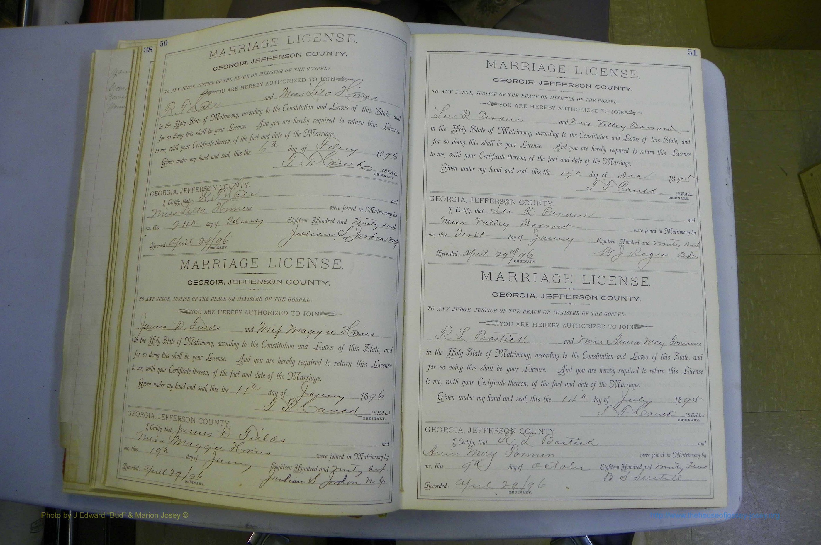 Jefferson Co, GA, Marriages Book A, 1893 - 1907, White (54).JPG