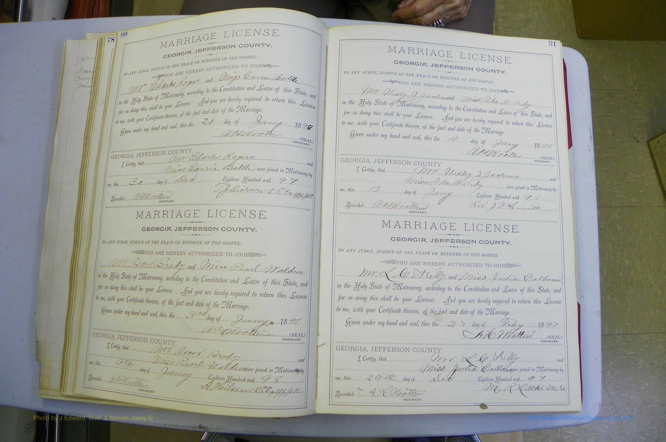 Jefferson Co, GA, Marriages Book A, 1893 - 1907, White (74).JPG