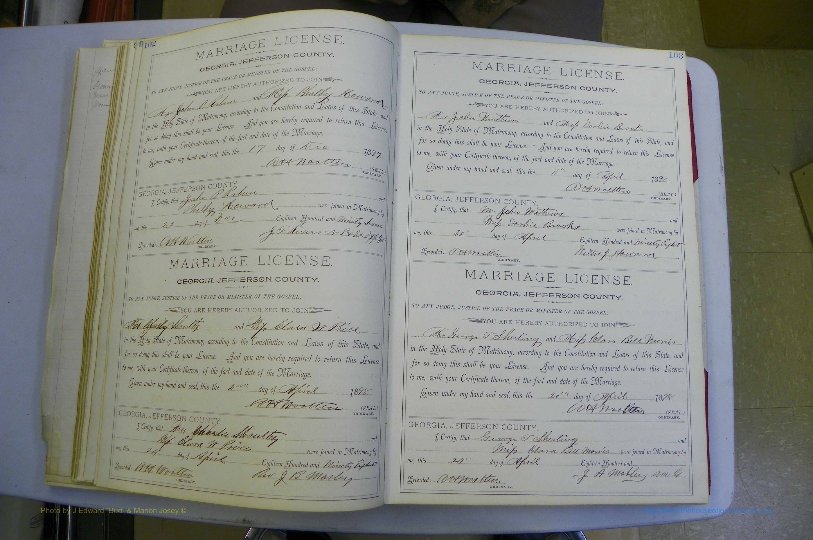 Jefferson Co, GA, Marriages Book A, 1893 - 1907, White (80).JPG