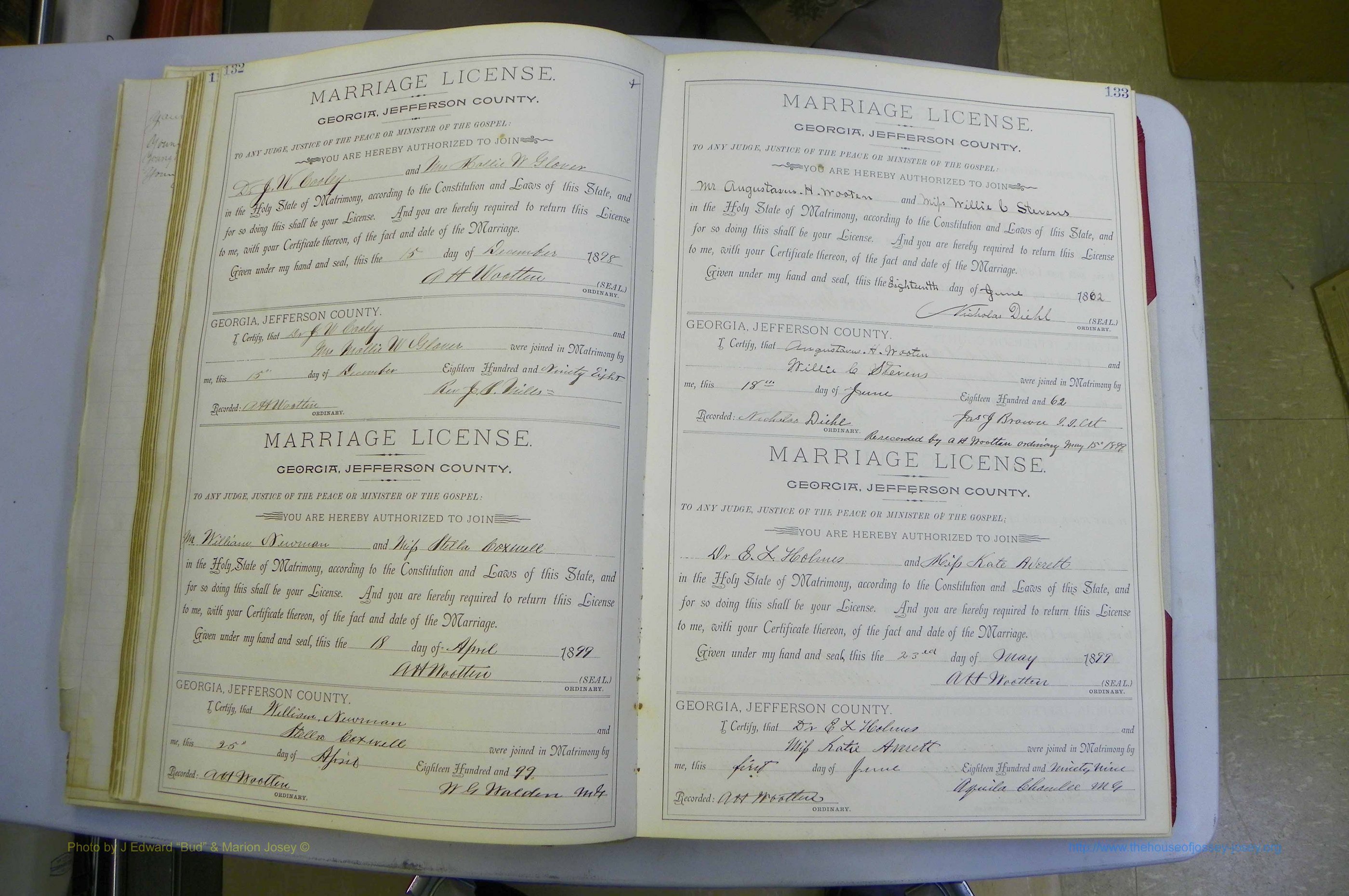 Jefferson Co, GA, Marriages Book A, 1893 - 1907, White (95).JPG