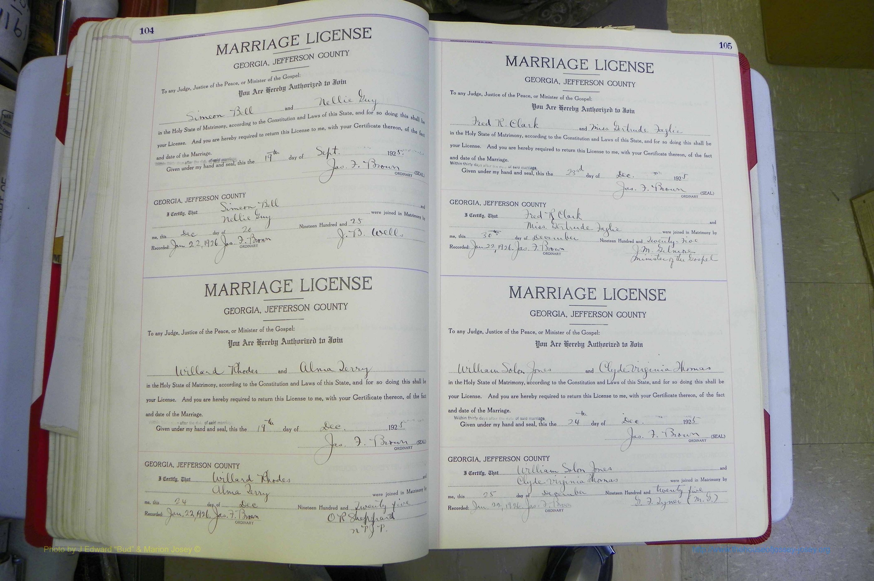 Jefferson Co, GA, Marriages Book C, 1922 - 1941, White (115).JPG