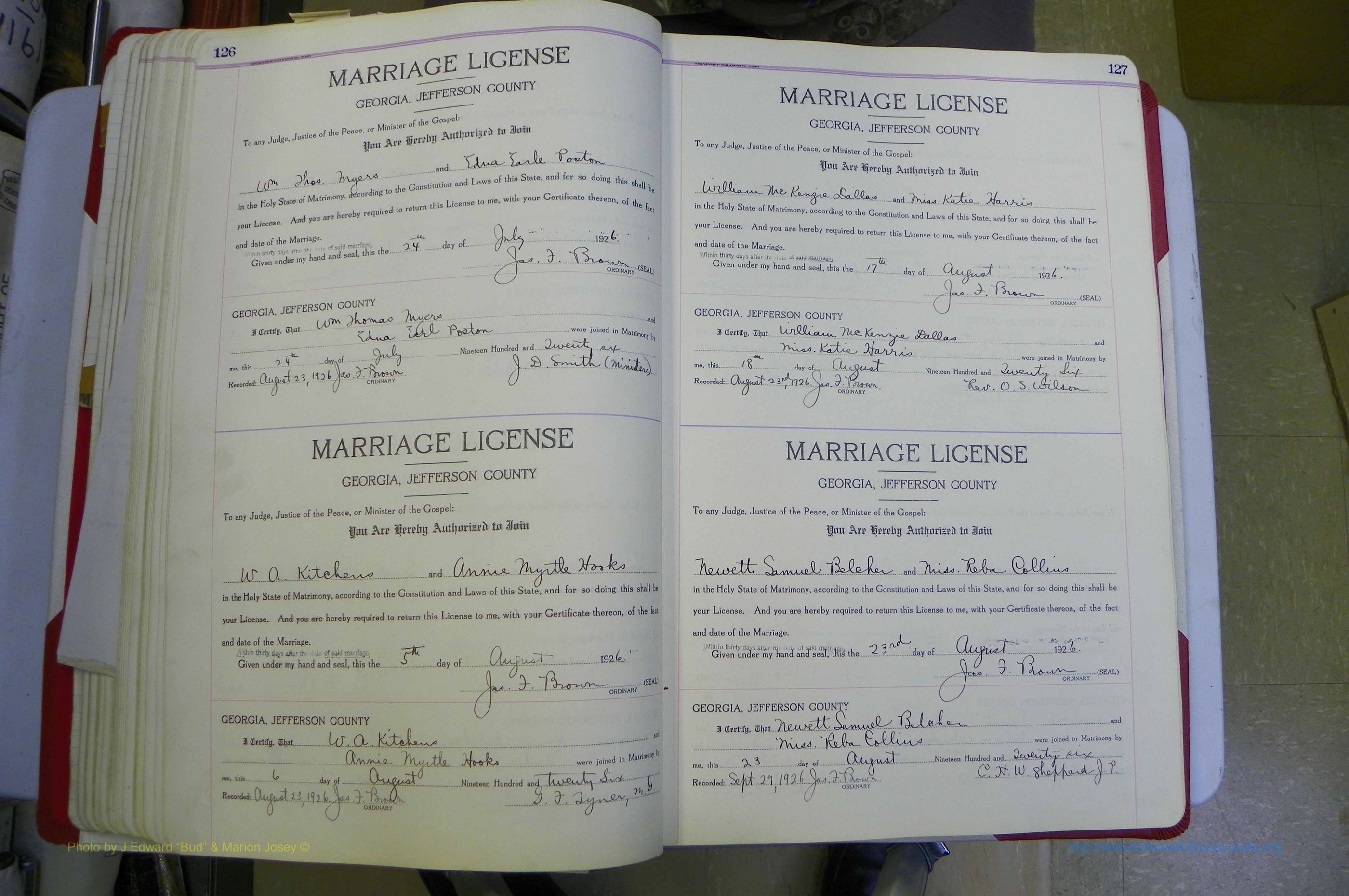 Jefferson Co, GA, Marriages Book C, 1922 - 1941, White (126).JPG