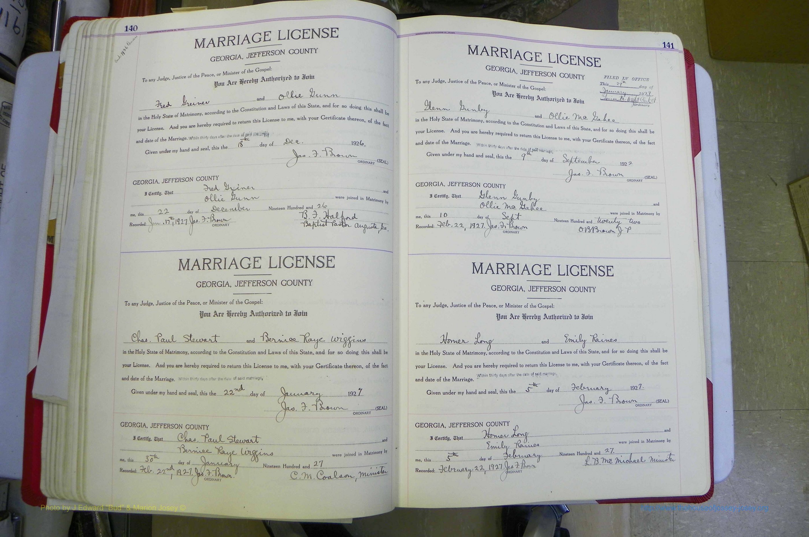 Jefferson Co, GA, Marriages Book C, 1922 - 1941, White (133).JPG