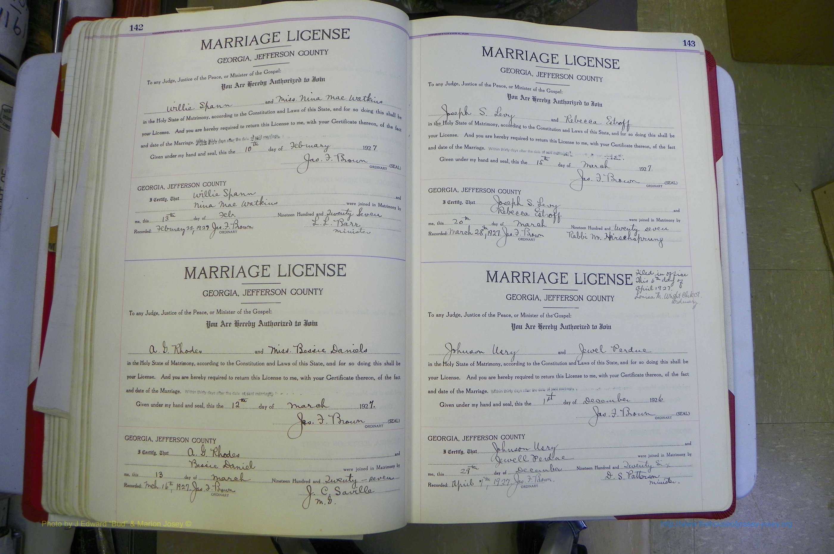 Jefferson Co, GA, Marriages Book C, 1922 - 1941, White (134).JPG