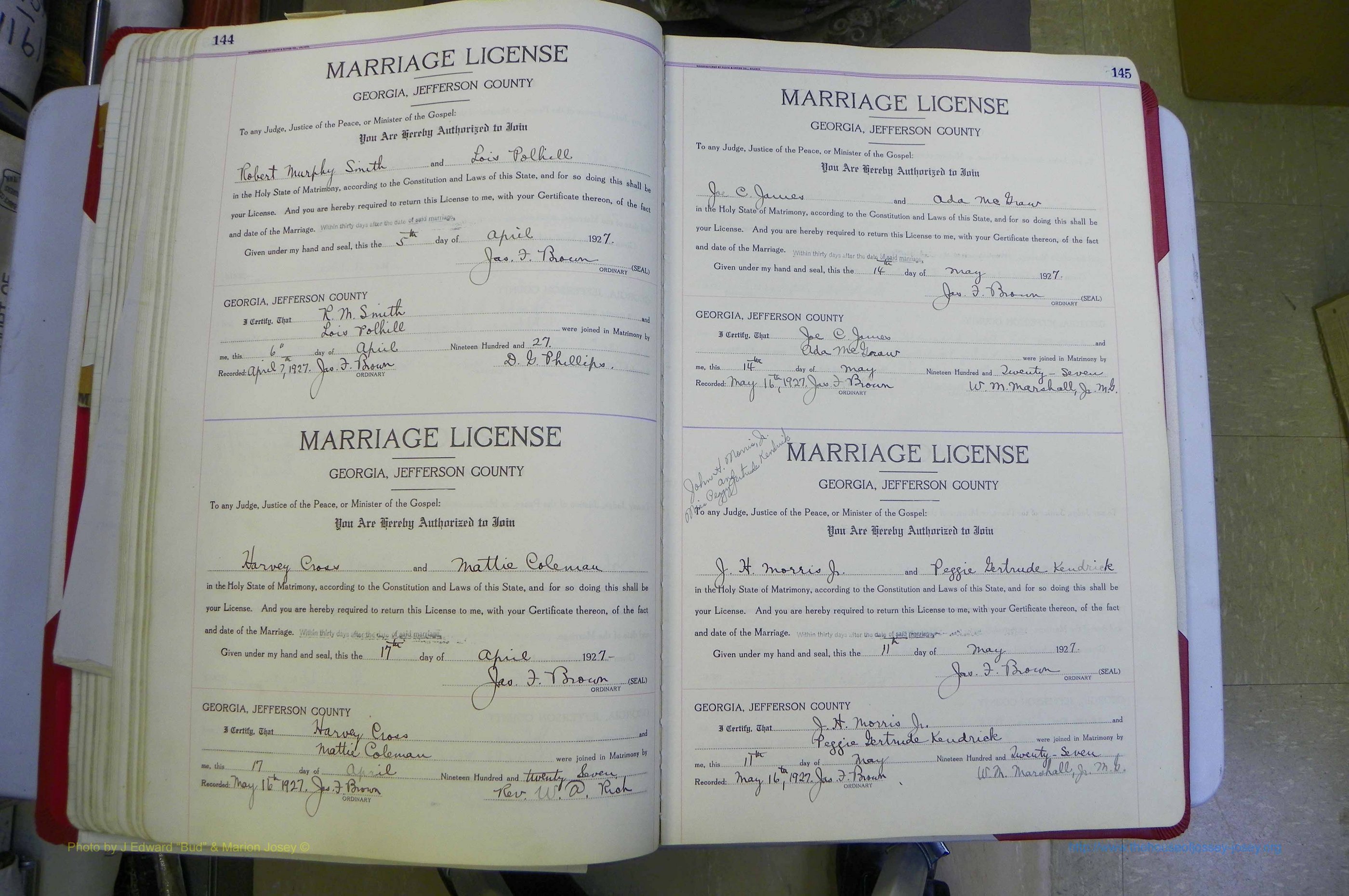 Jefferson Co, GA, Marriages Book C, 1922 - 1941, White (135).JPG