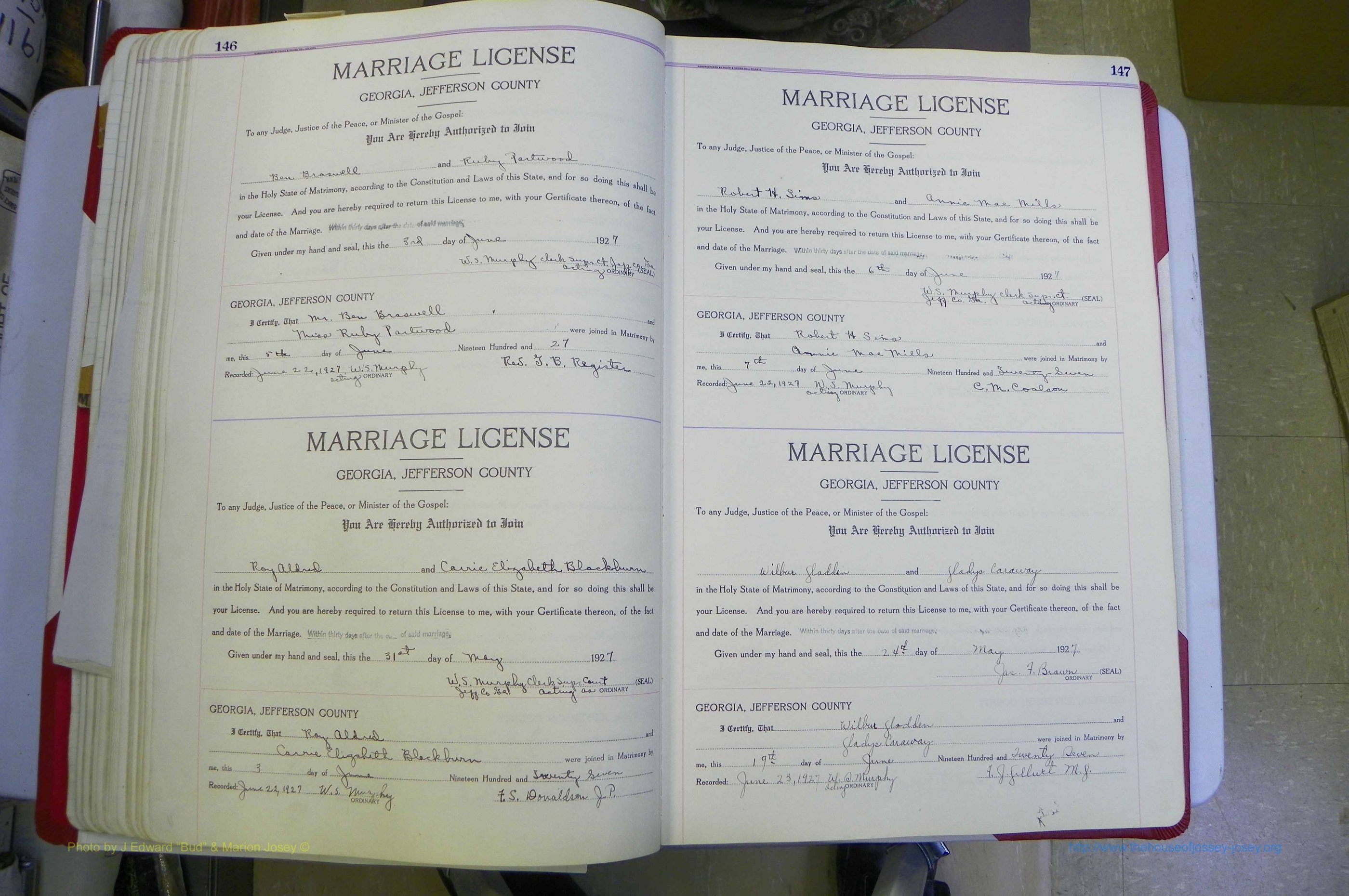 Jefferson Co, GA, Marriages Book C, 1922 - 1941, White (136).JPG