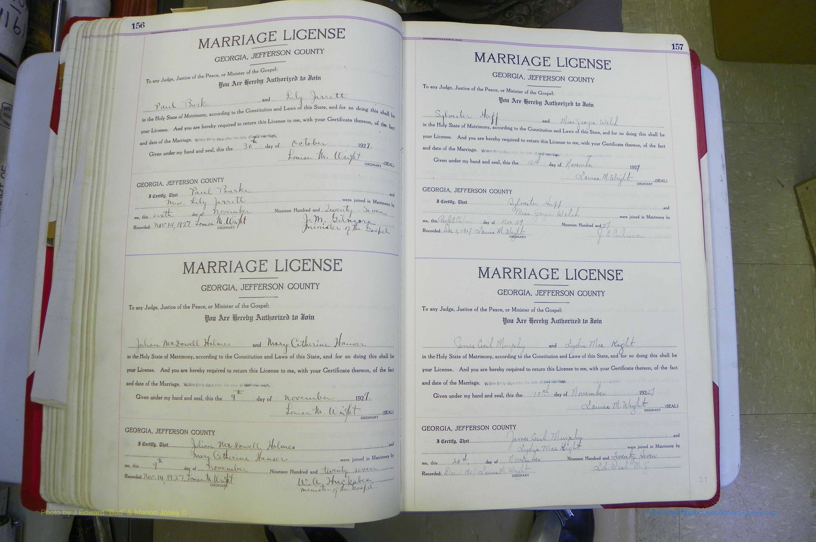 Jefferson Co, GA, Marriages Book C, 1922 - 1941, White (141).JPG