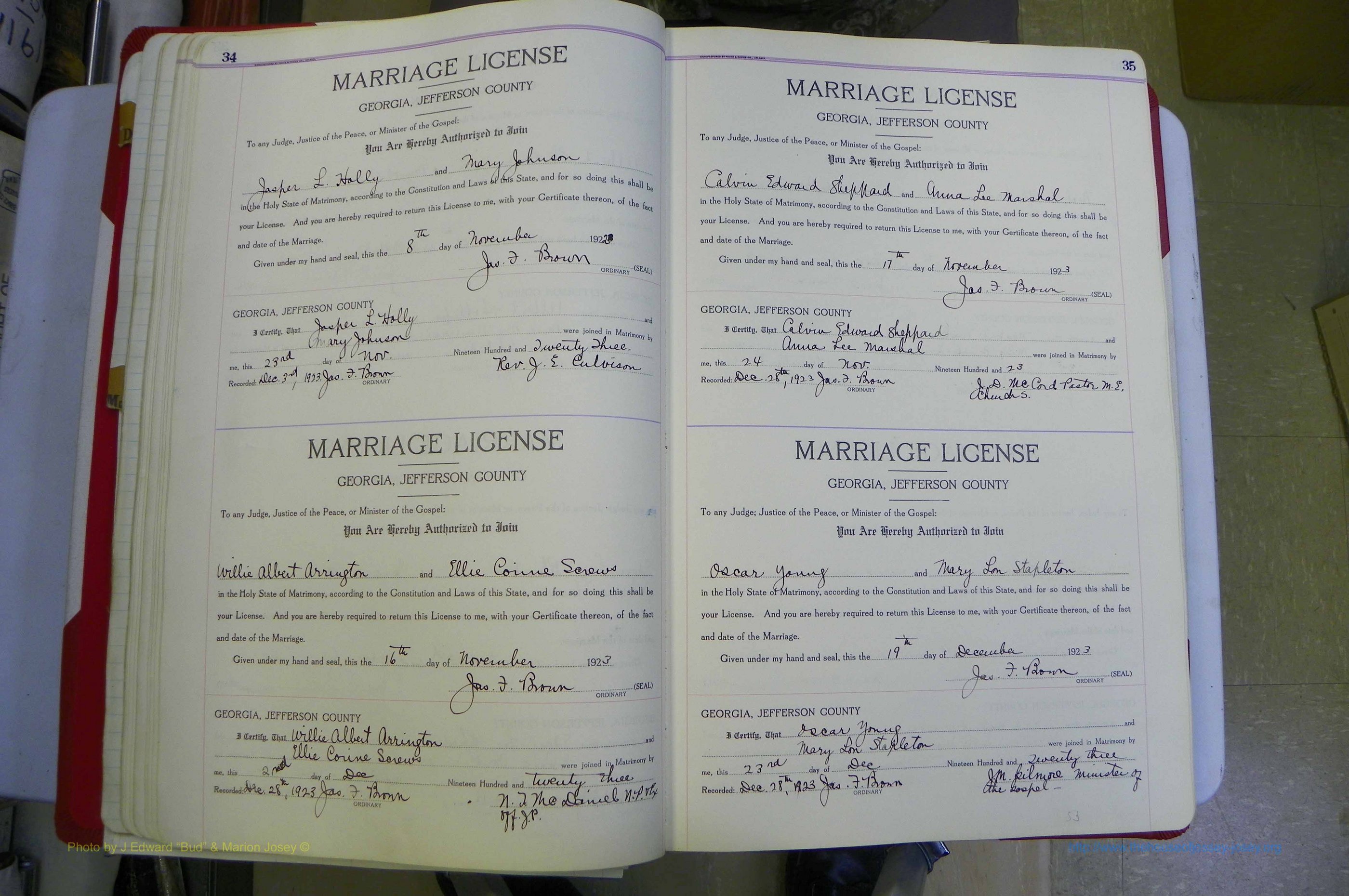 Jefferson Co, GA, Marriages Book C, 1922 - 1941, White (48).JPG