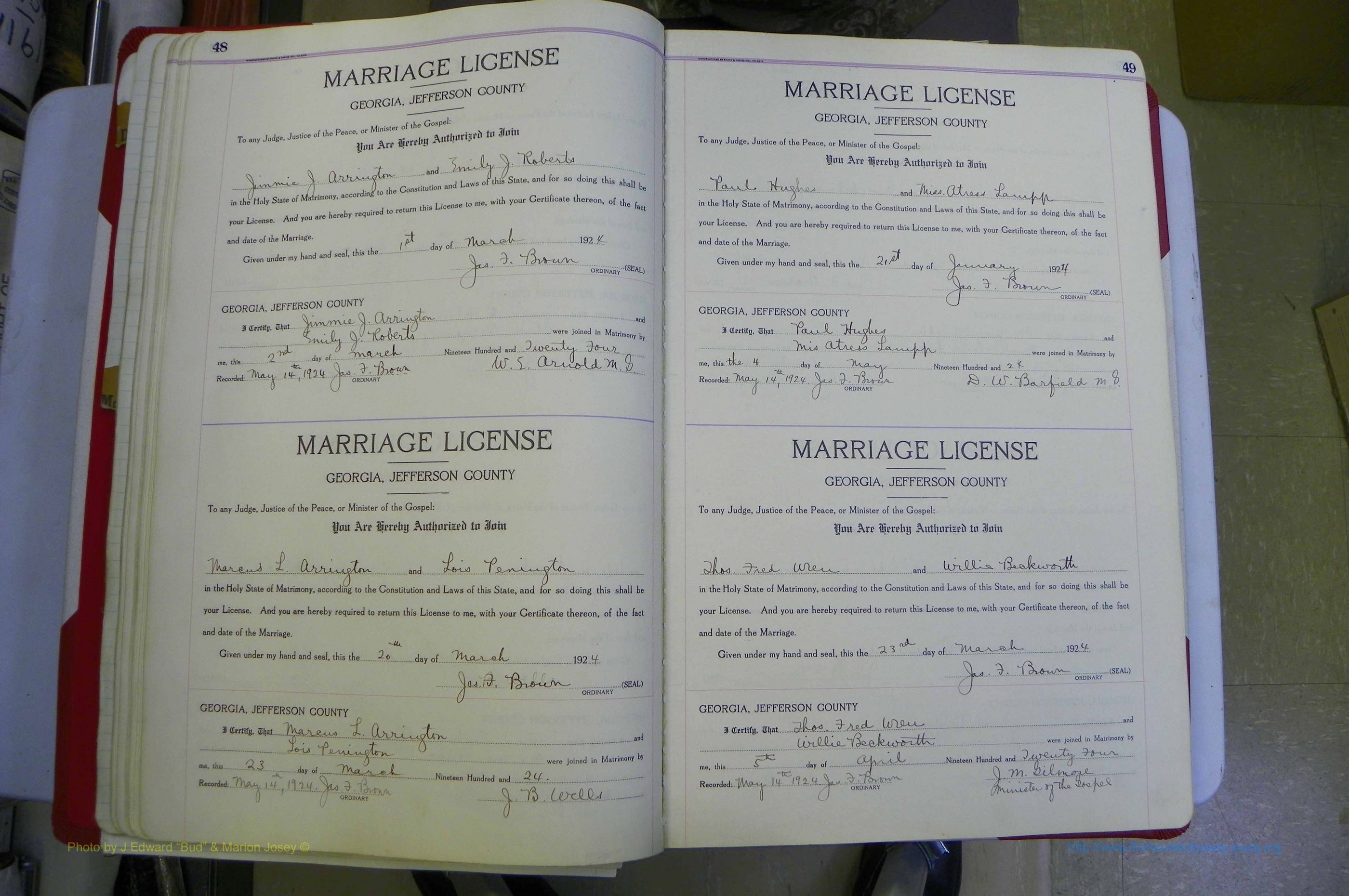 Jefferson Co, GA, Marriages Book C, 1922 - 1941, White (55).JPG